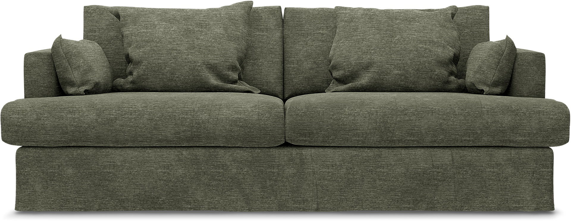 Harper 3-sists soffa, Green Grey, Sammet - Bemz