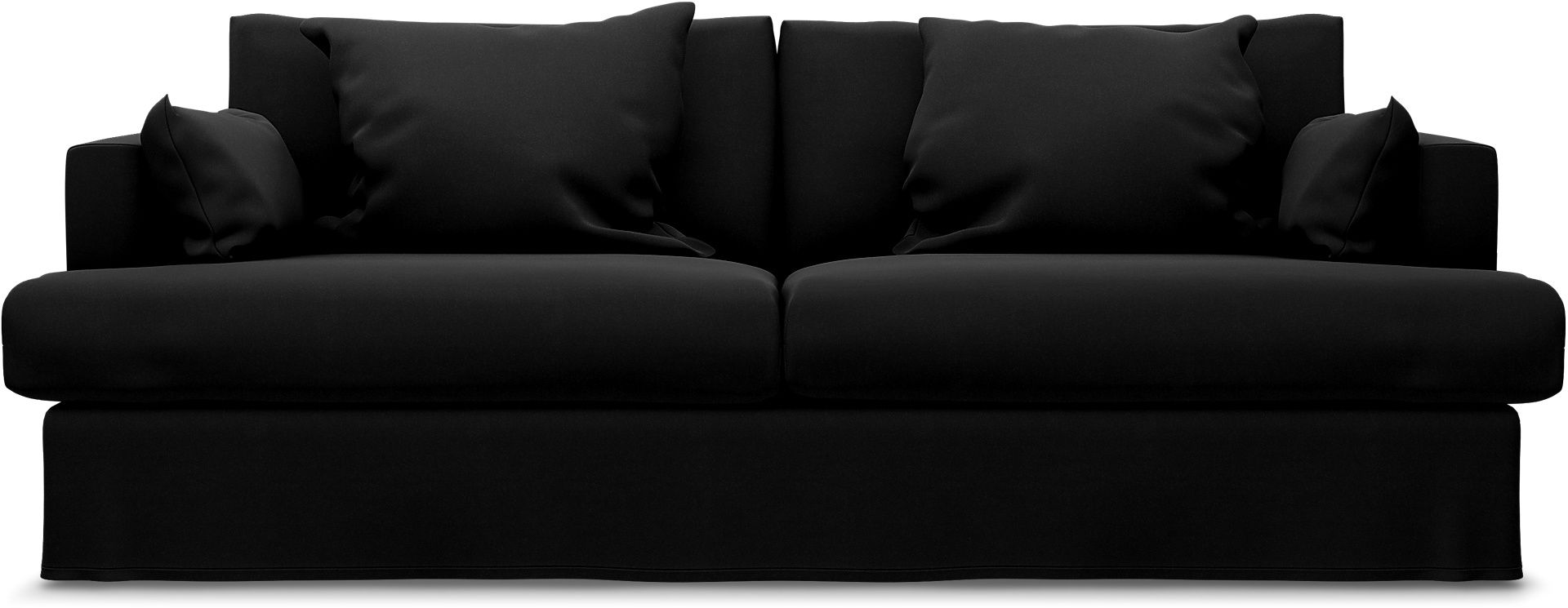 Harper 3-sists soffa, Black, Sammet - Bemz