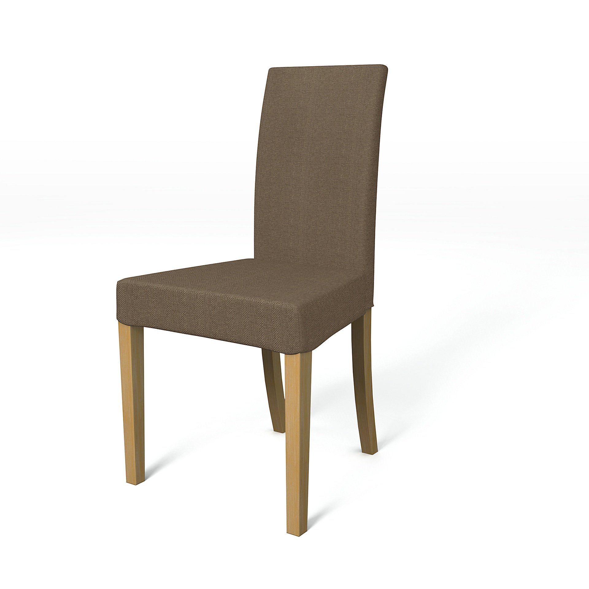 IKEA - Harry Dining Chair Cover, Dark Taupe, Boucle & Texture - Bemz