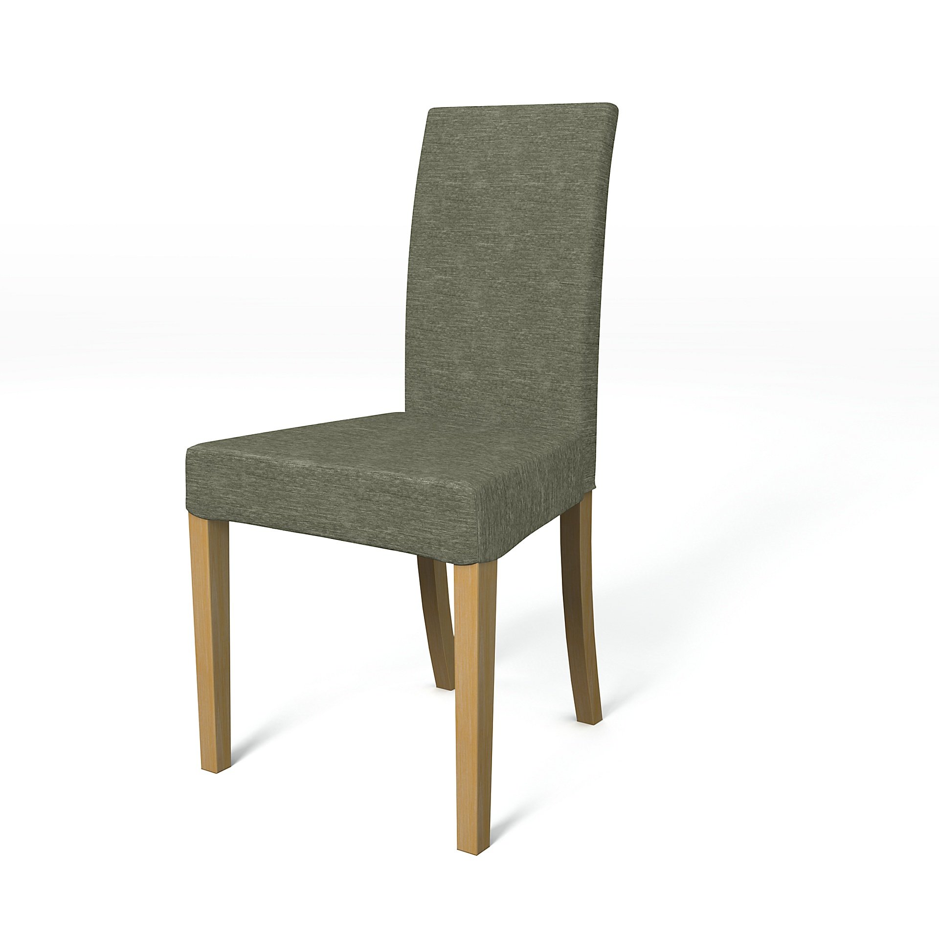 IKEA - Harry Dining Chair Cover, Green Grey, Velvet - Bemz