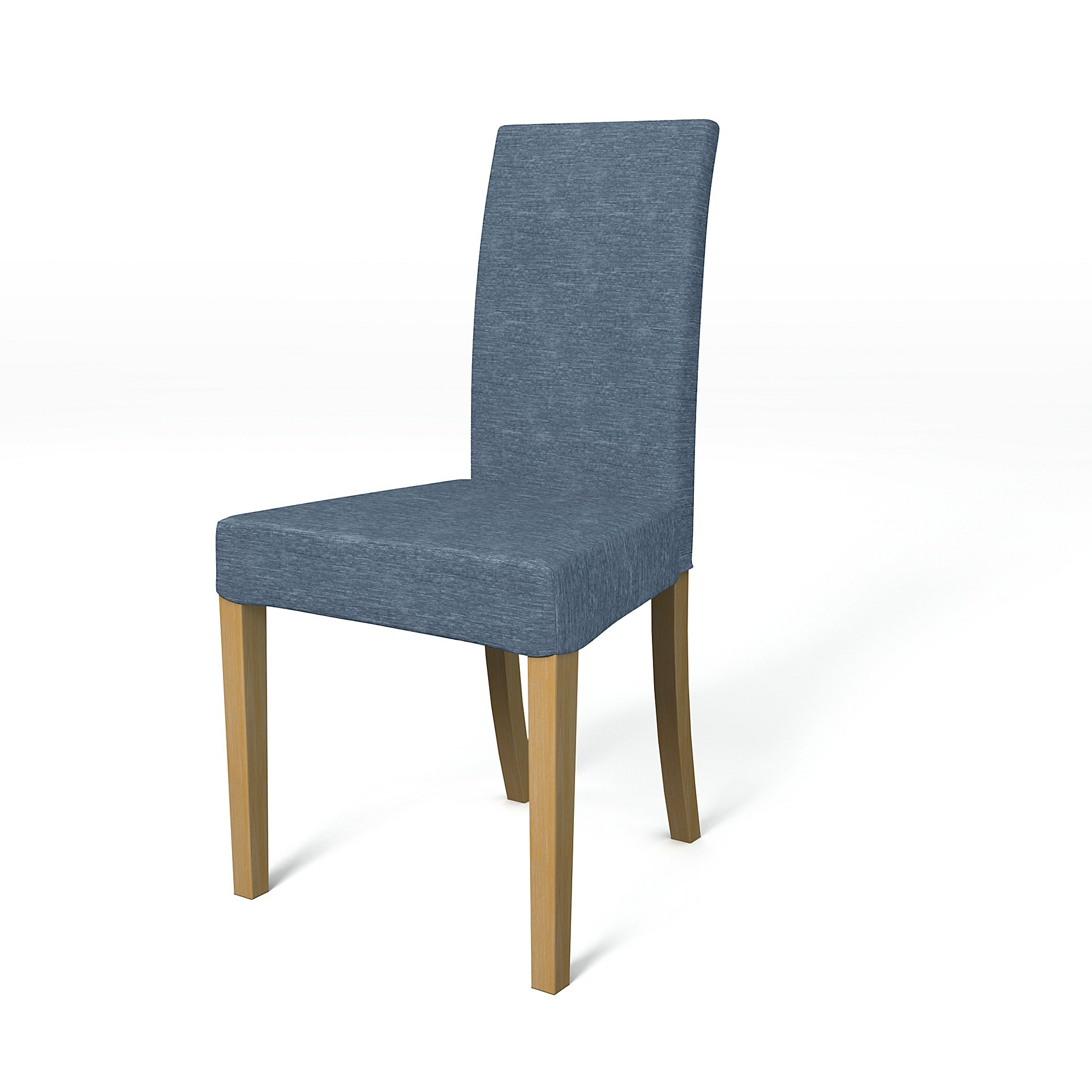 IKEA - Harry Dining Chair Cover, Mineral Blue, Velvet - Bemz