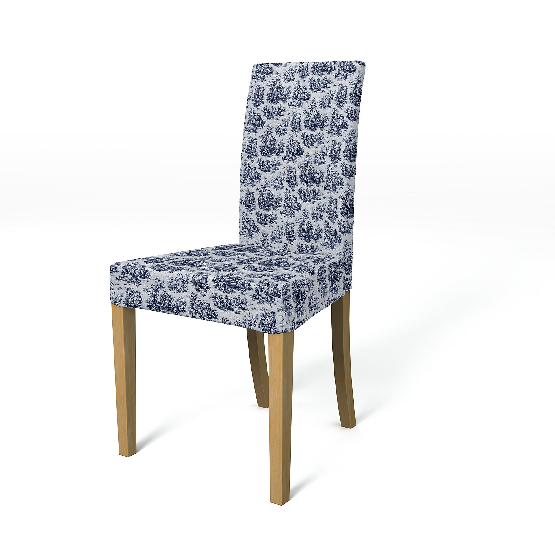 IKEA - Harry Dining Chair Cover, Dark Blue, Boucle & Texture - Bemz