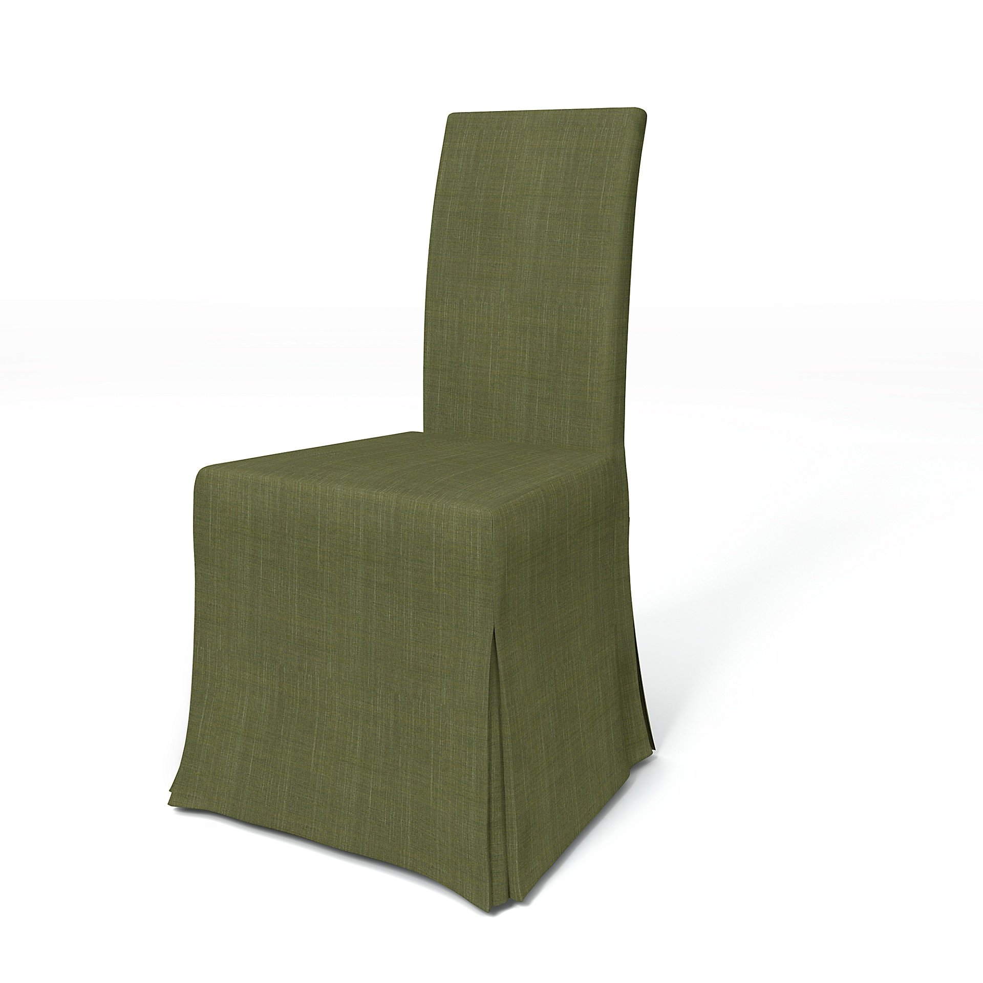 IKEA - Harry Dining Chair Cover, Moss Green, Boucle & Texture - Bemz
