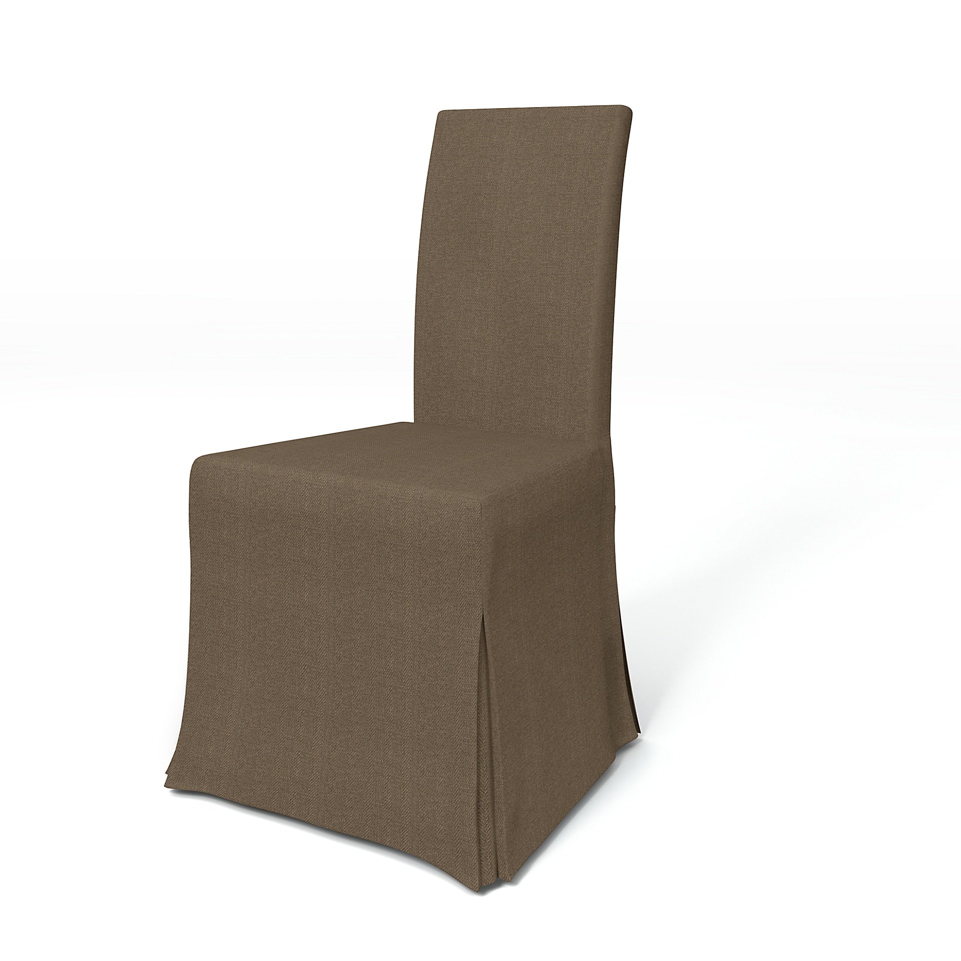 IKEA - Harry Dining Chair Cover, Dark Taupe, Boucle & Texture - Bemz