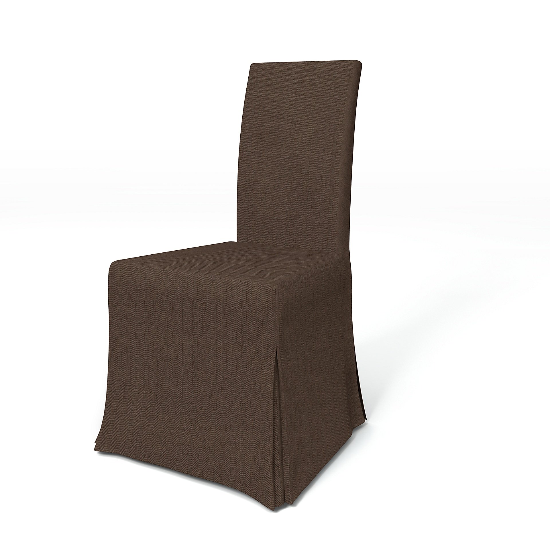 IKEA - Harry Dining Chair Cover, Chocolate, Boucle & Texture - Bemz
