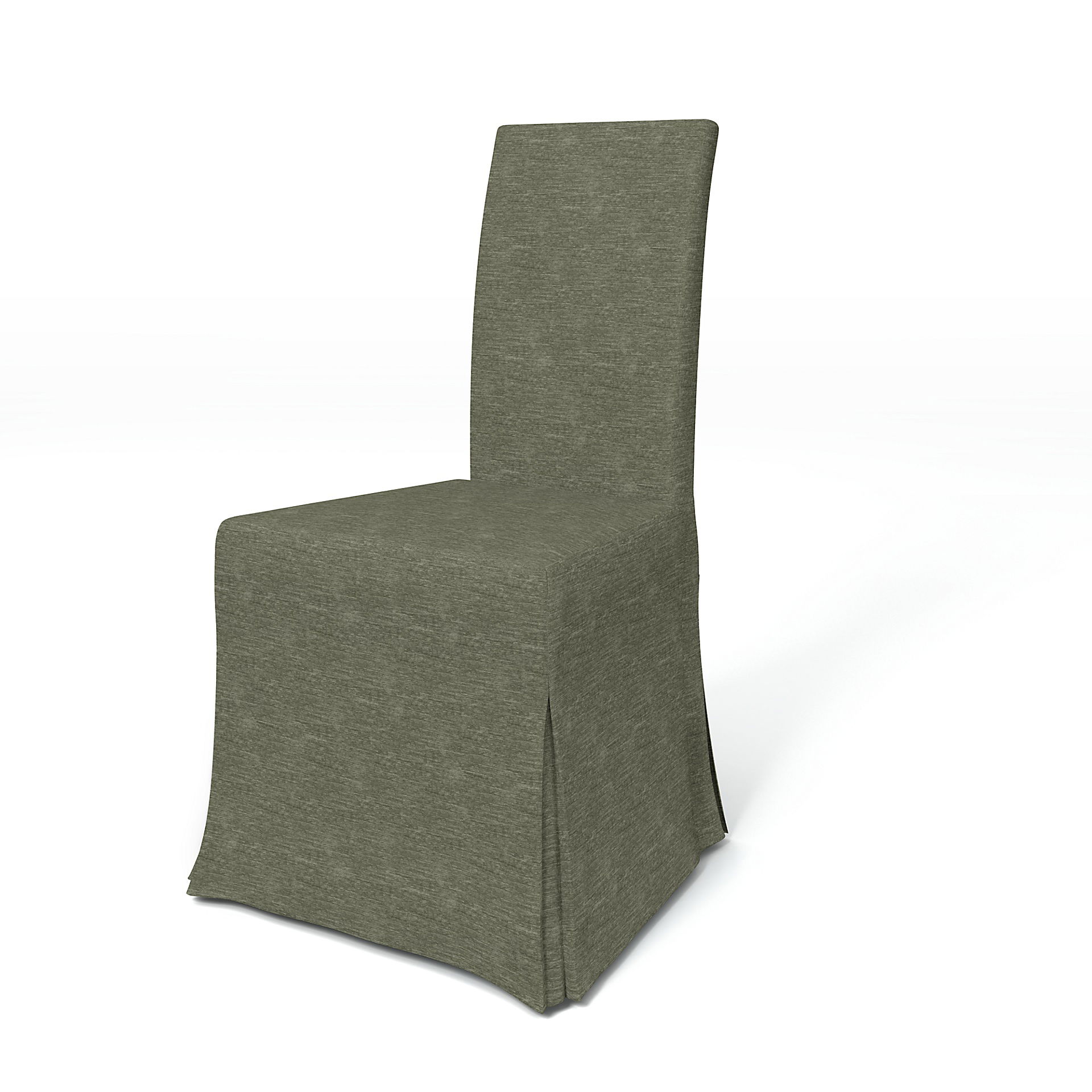 IKEA - Harry Dining Chair Cover, Green Grey, Velvet - Bemz