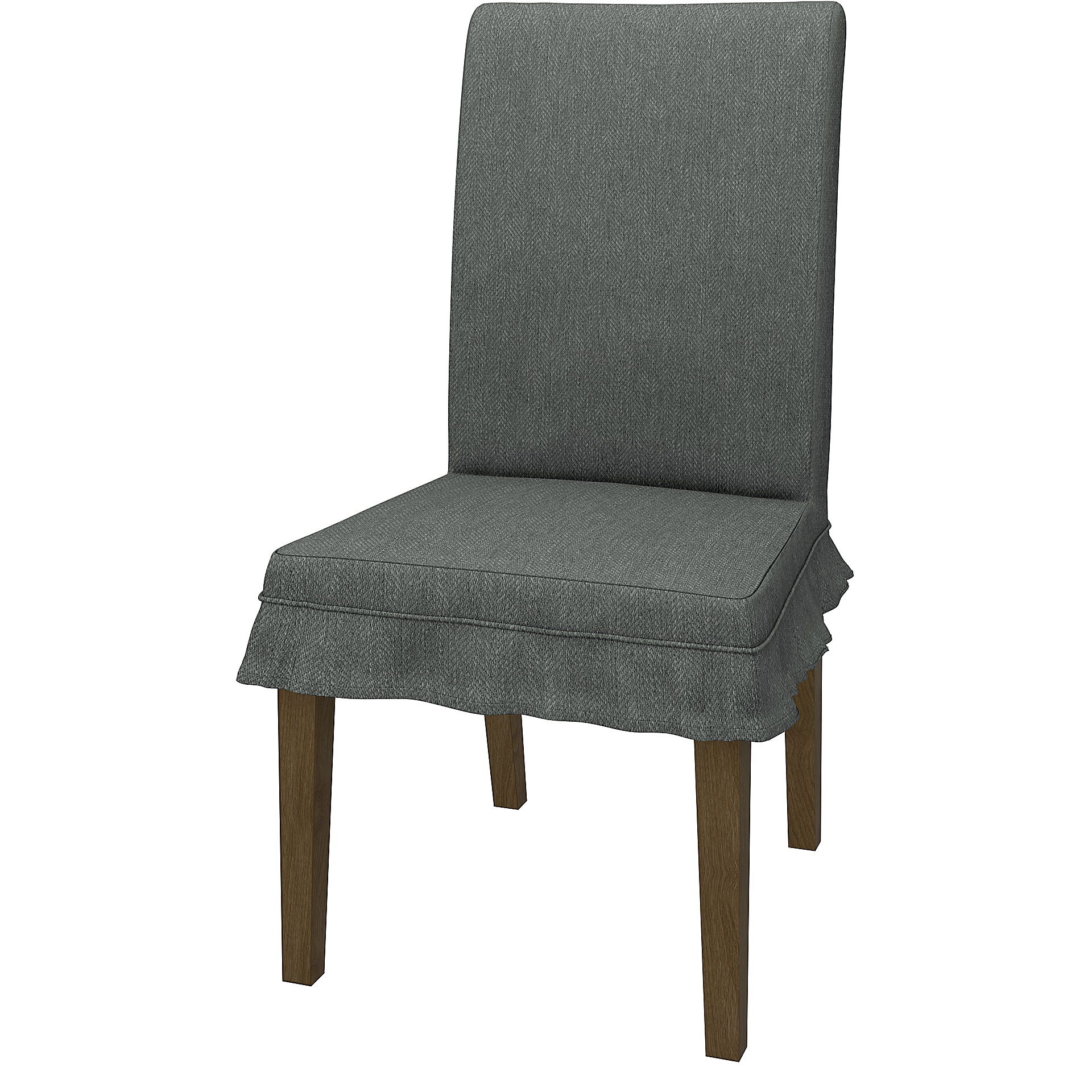 IKEA - HENRIKSDAL DINING CHAIR COVER SHORT SKIRT WITH RUFFLES (STANDARD MODEL), Laurel, Bouclé & Texture - Bemz