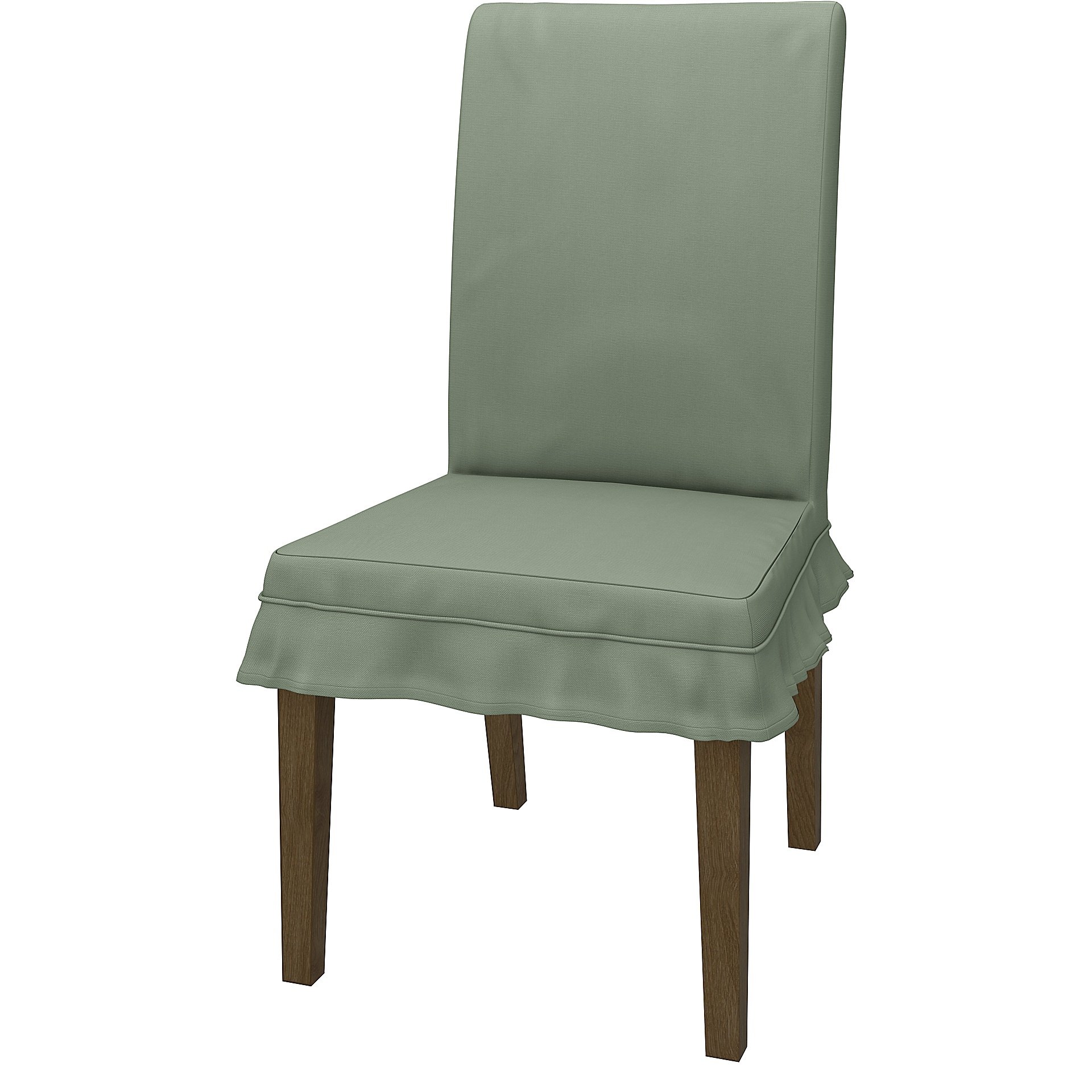IKEA - HENRIKSDAL DINING CHAIR COVER SHORT SKIRT WITH RUFFLES (STANDARD MODEL), Seagrass, Cotton - B