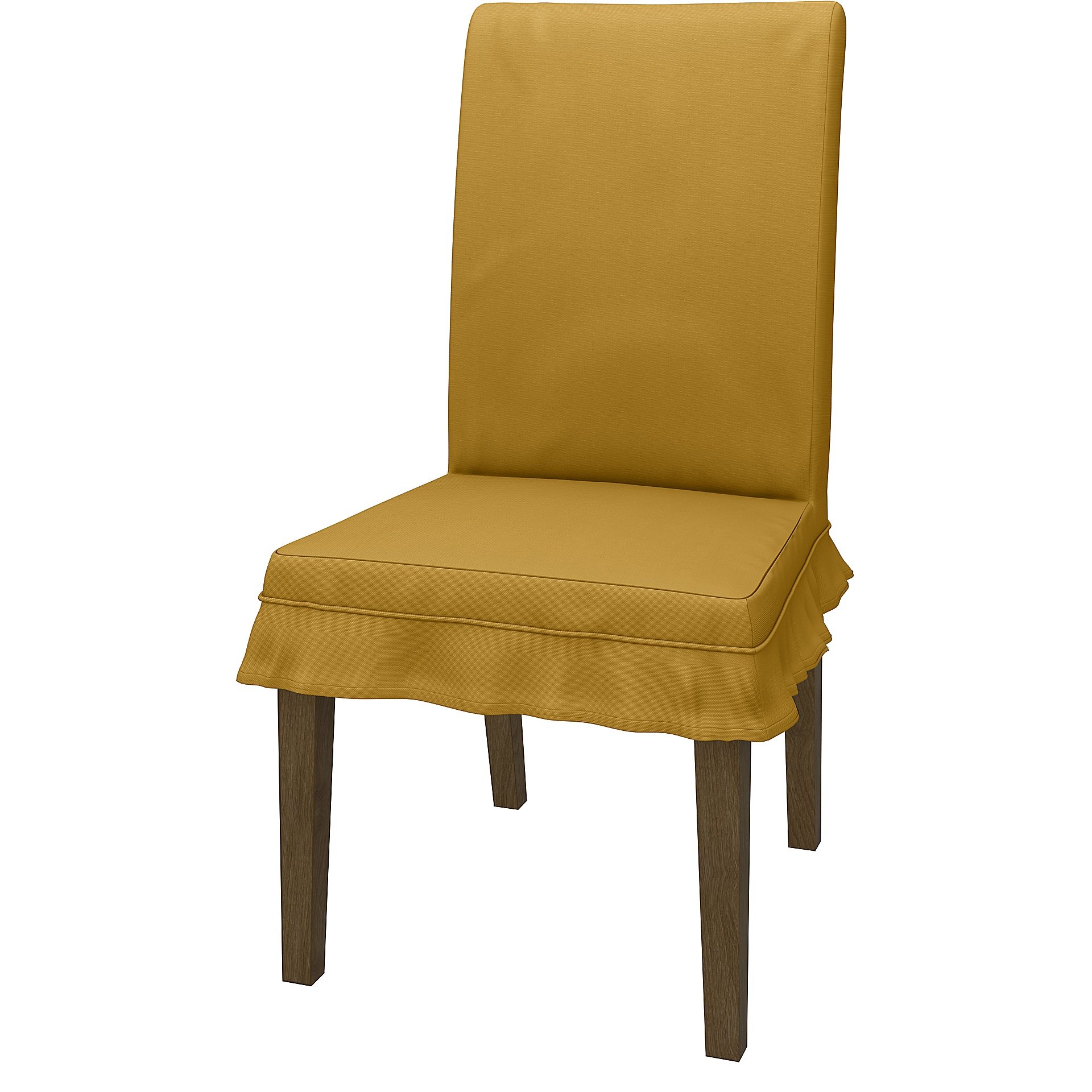 IKEA - HENRIKSDAL DINING CHAIR COVER SHORT SKIRT WITH RUFFLES (STANDARD MODEL), Honey Mustard, Cotto