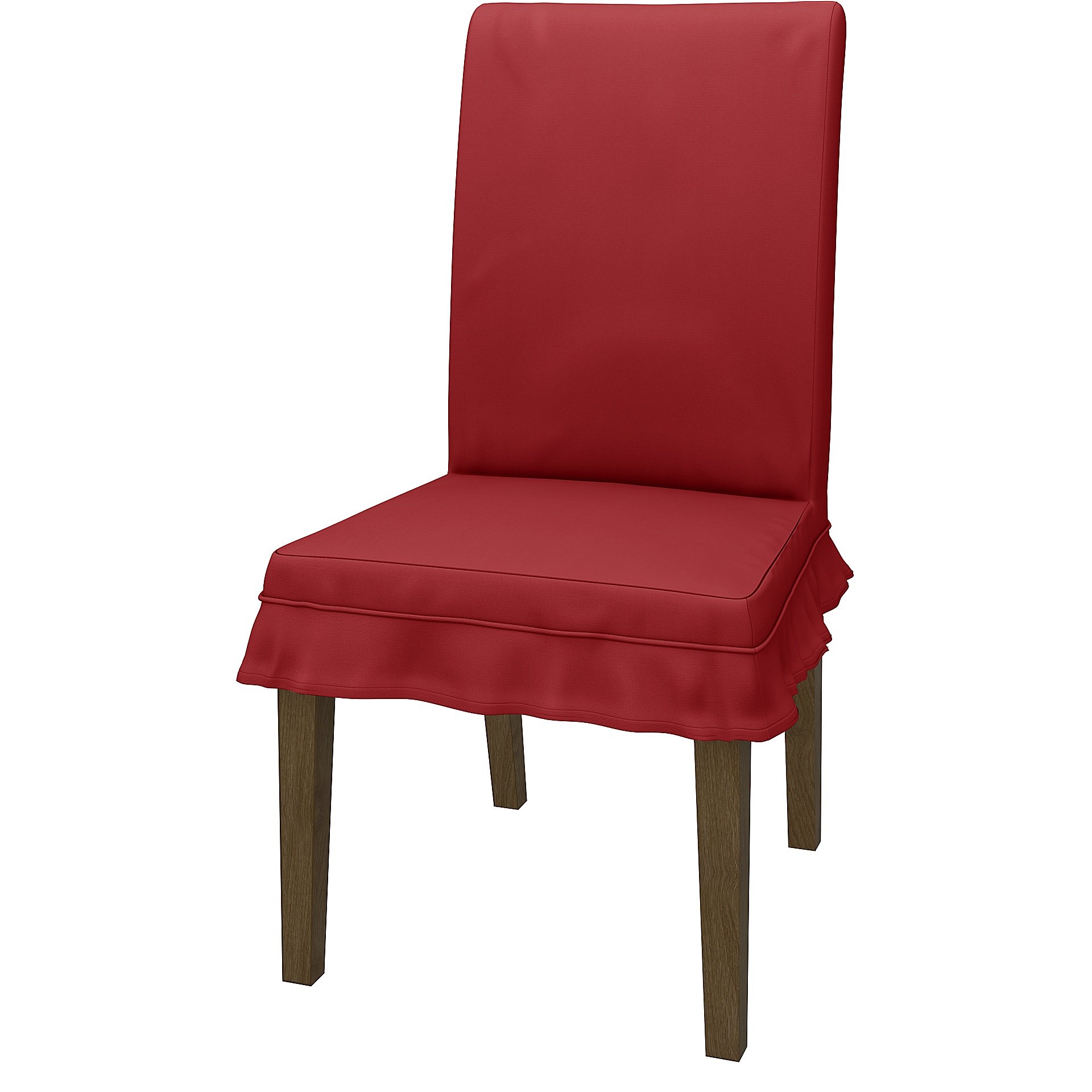 IKEA - HENRIKSDAL DINING CHAIR COVER SHORT SKIRT WITH RUFFLES (STANDARD MODEL), Scarlet Red, Cotton 