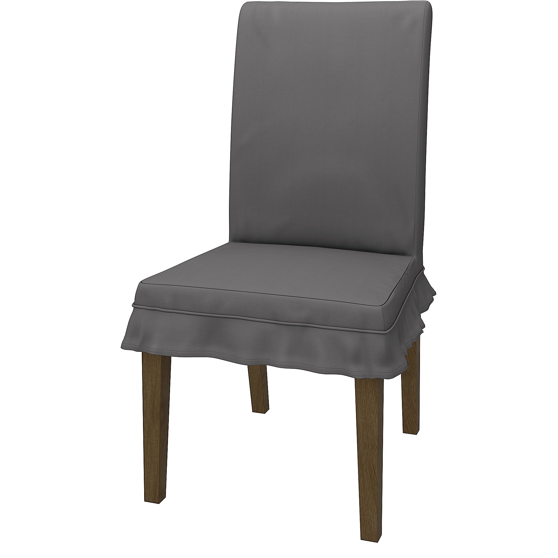 IKEA - HENRIKSDAL DINING CHAIR COVER SHORT SKIRT WITH RUFFLES (STANDARD MODEL), Smoked Pearl, Cotton
