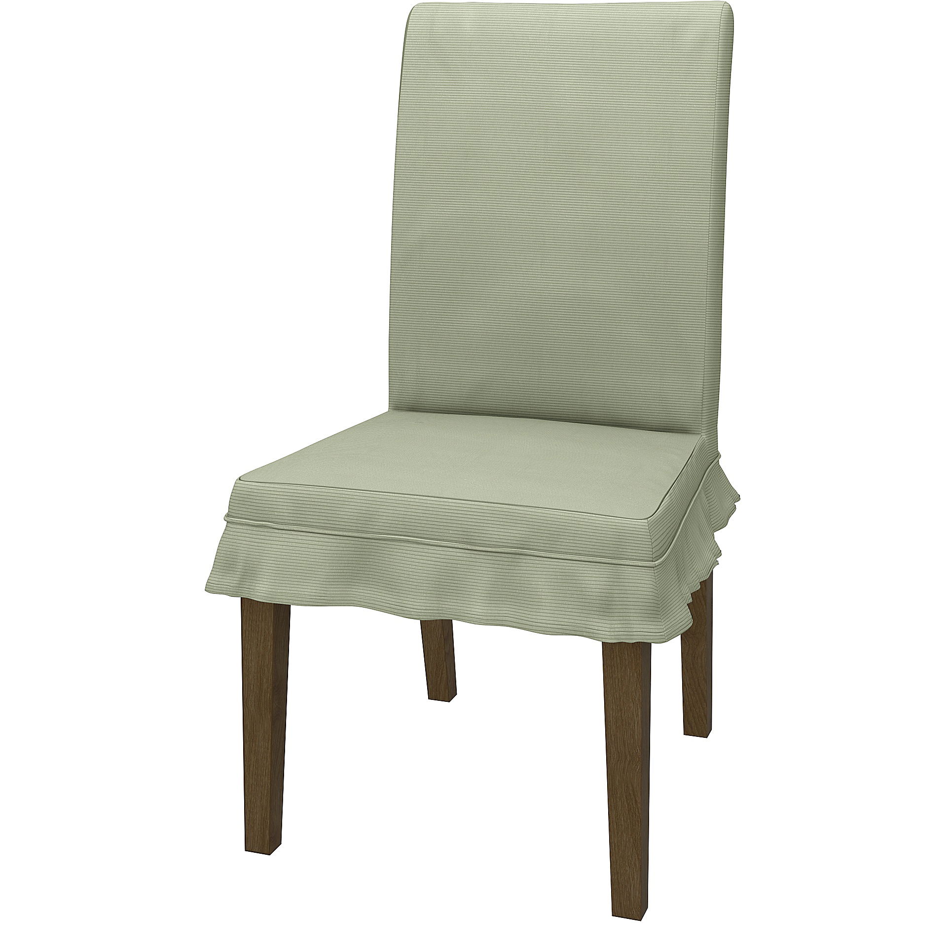 IKEA - HENRIKSDAL DINING CHAIR COVER SHORT SKIRT WITH RUFFLES (STANDARD MODEL), Seagrass, Corduroy - Bemz