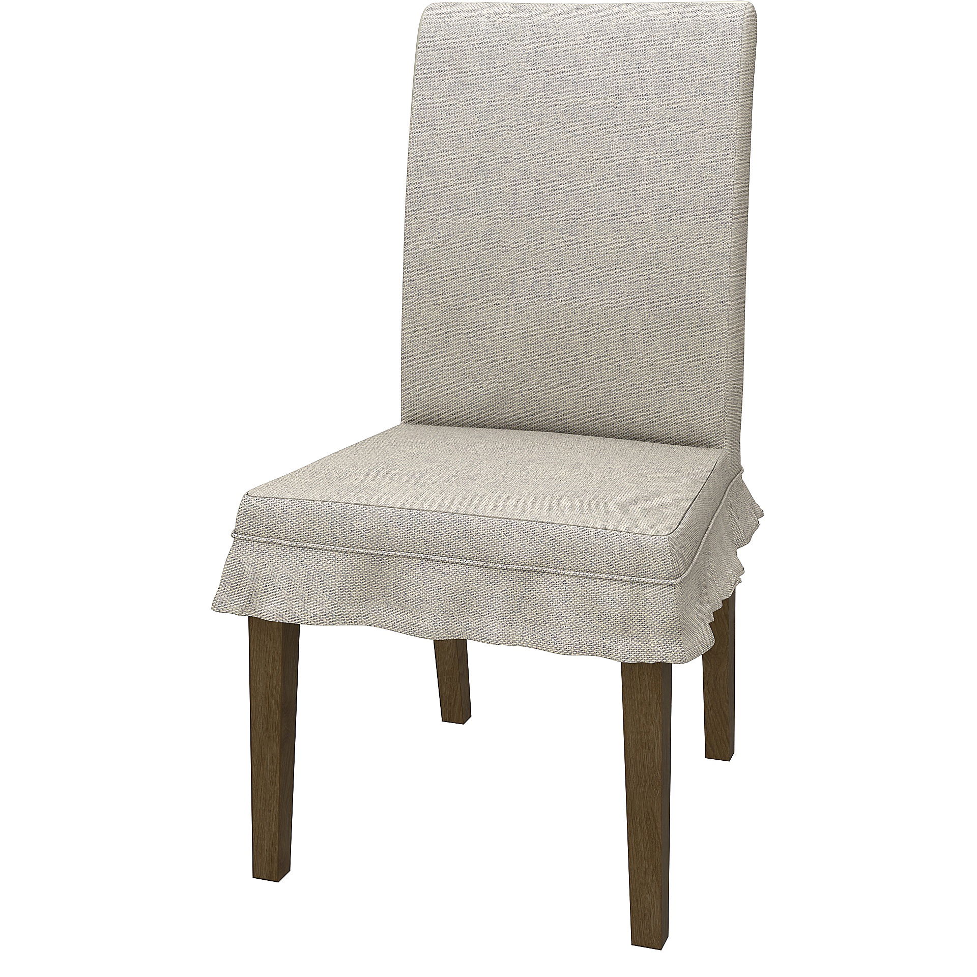 IKEA - HENRIKSDAL DINING CHAIR COVER SHORT SKIRT WITH RUFFLES (STANDARD MODEL), Silver Grey, Cotton - Bemz