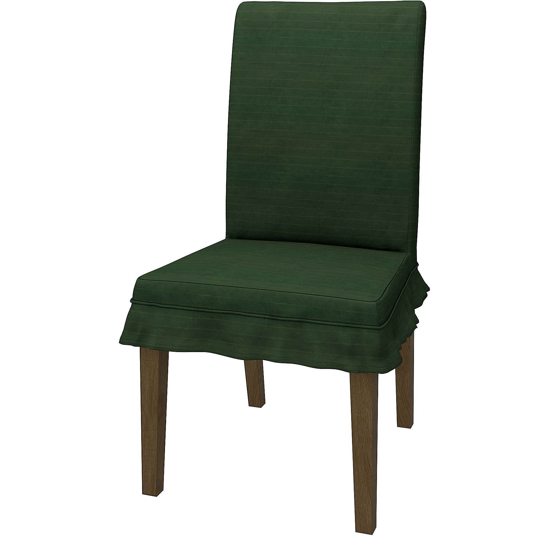 IKEA - HENRIKSDAL DINING CHAIR COVER SHORT SKIRT WITH RUFFLES (STANDARD MODEL), Deep Green, BEMZ NATURE'S PALETTE COLLECTION - Bemz