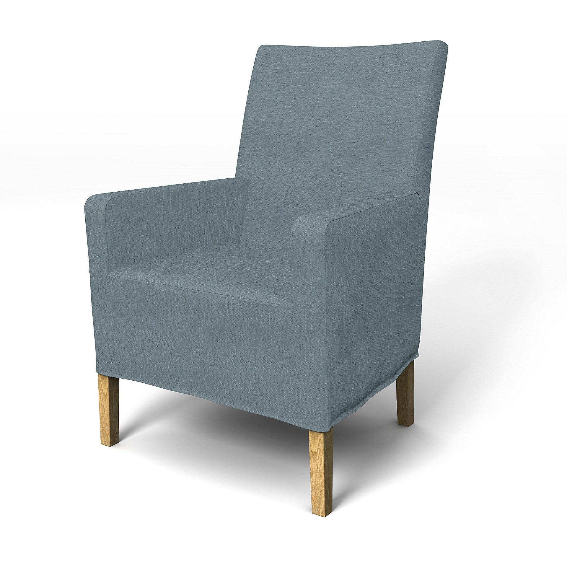 IKEA - Henriksdal, Chair cover w/ armrest, medium length skirt, Dusk, Linen - Bemz