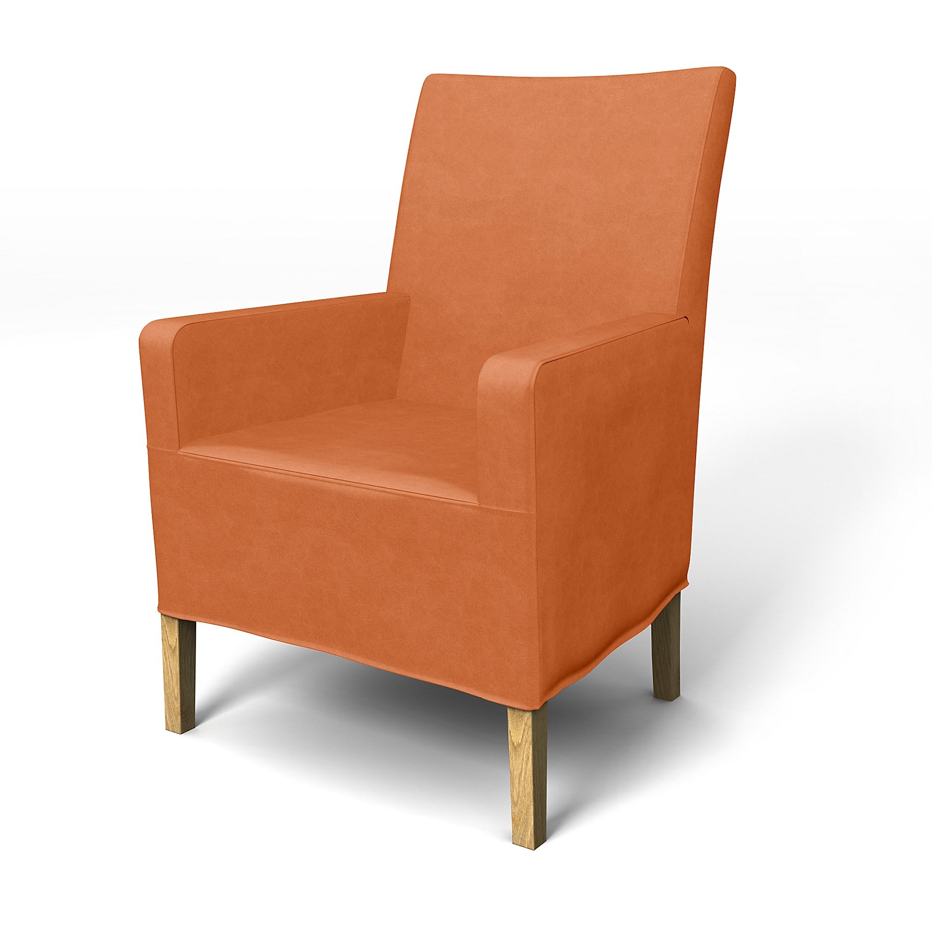IKEA - Henriksdal, Chair cover w/ armrest, medium length skirt, Rust, Outdoor - Bemz