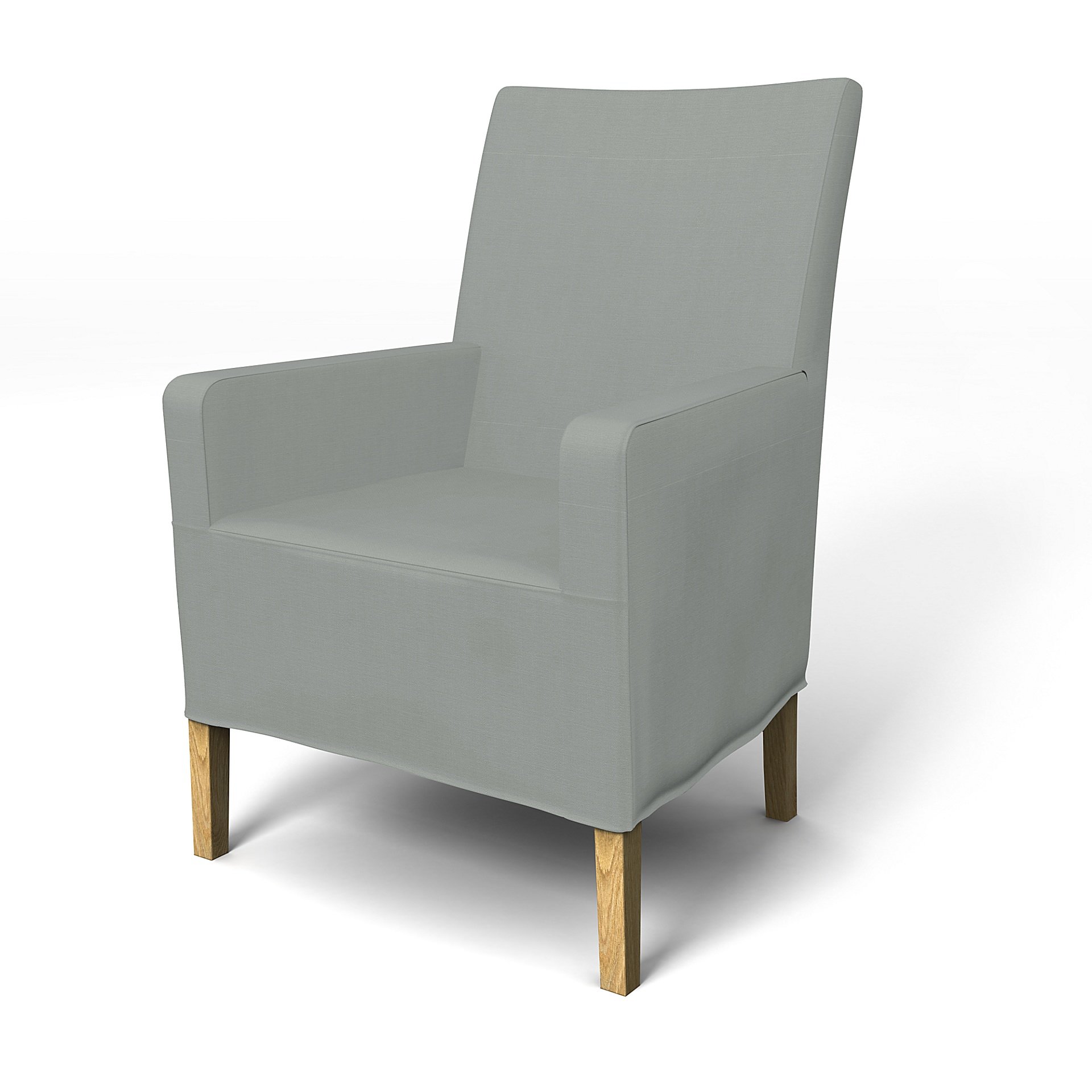 IKEA - Henriksdal, Chair cover w/ armrest, medium length skirt, Drizzle, Cotton - Bemz