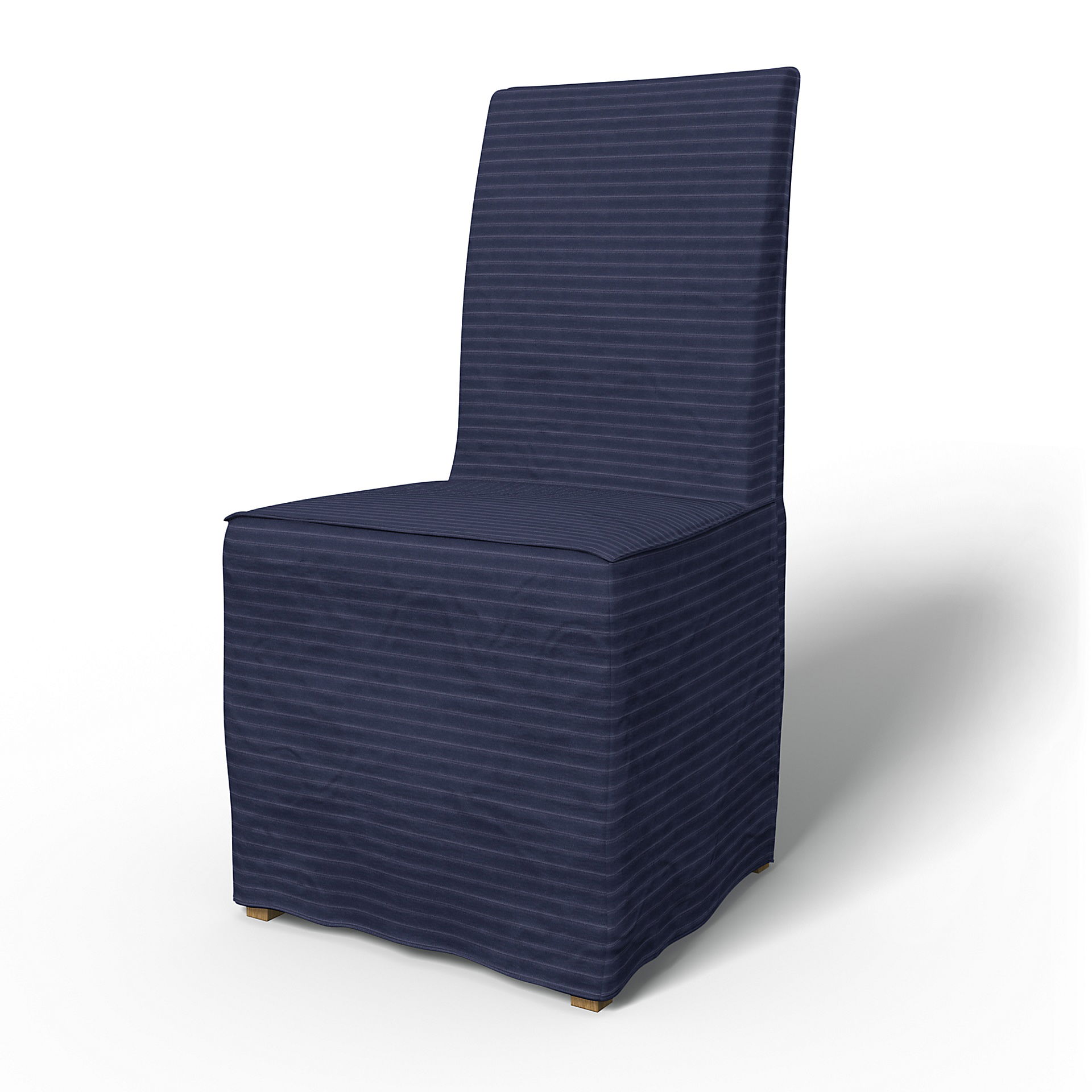 IKEA - Henriksdal Dining Chair Cover Long Skirt with French Seams (Standard model), Volcanic Ash, Corduroy - Bemz