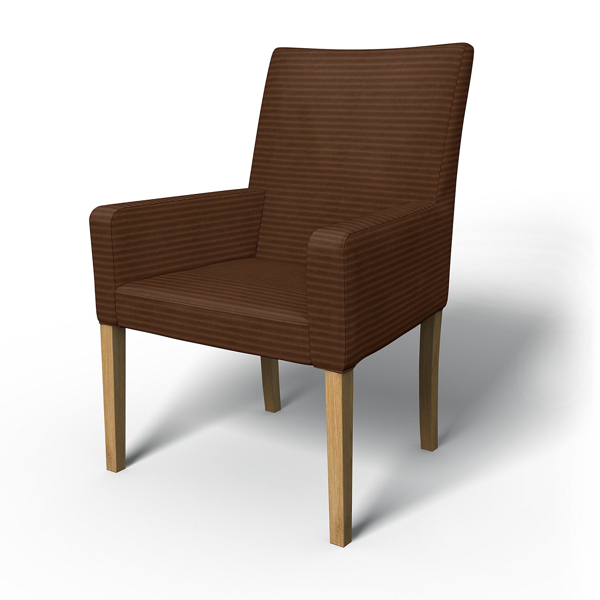 IKEA - Henriksdal, Chair cover w/ armrests, short, Chocolate Brown, Corduroy - Bemz