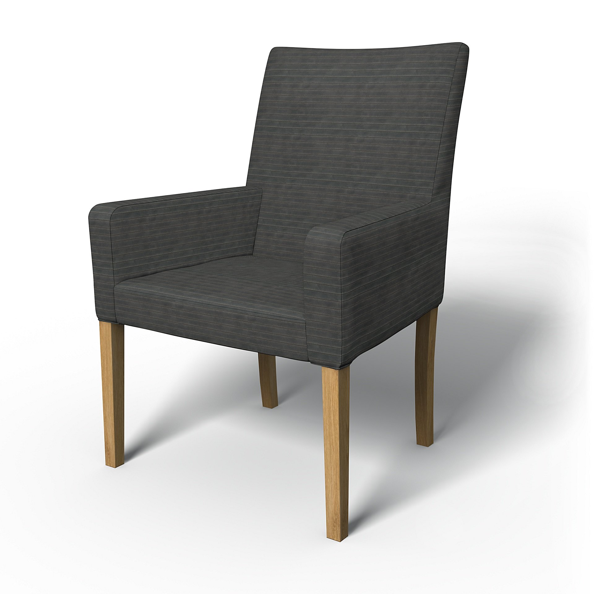 IKEA - Henriksdal, Chair cover w/ armrests, short, Licorice, Corduroy - Bemz