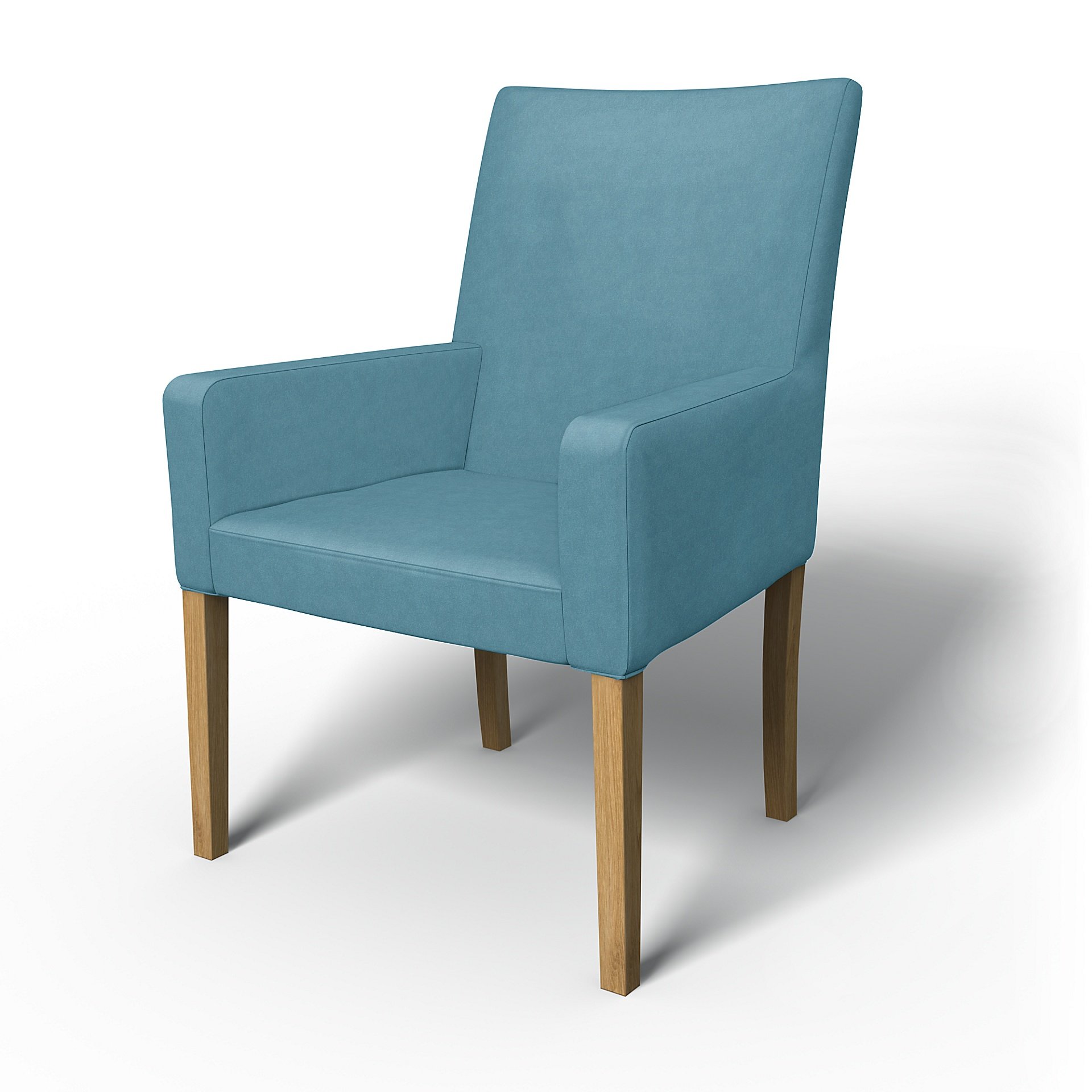 IKEA - Henriksdal, Chair cover w/ armrests, short, Dusk Blue, Outdoor - Bemz
