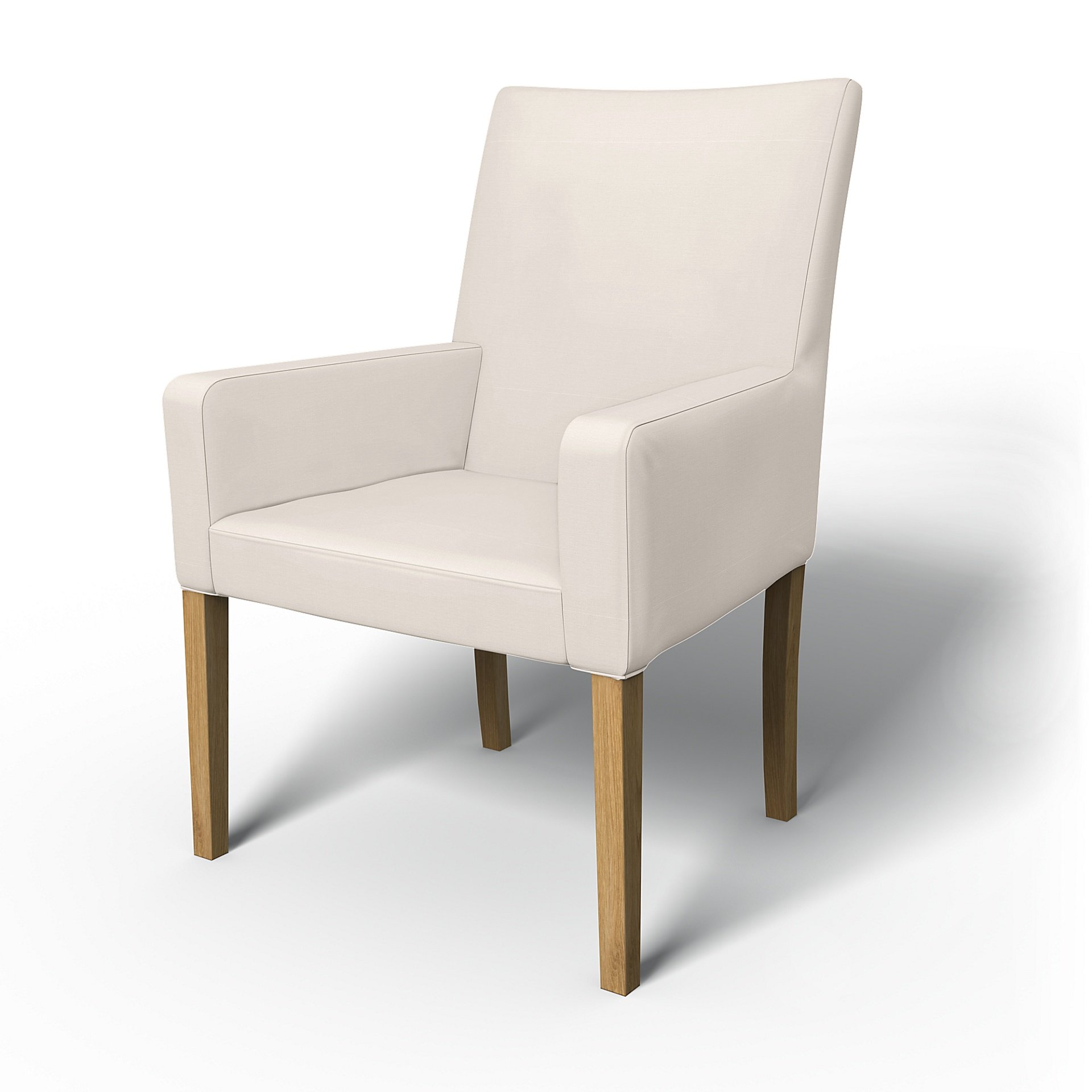 IKEA - Henriksdal, Chair cover w/ armrests, short, Soft White, Cotton - Bemz