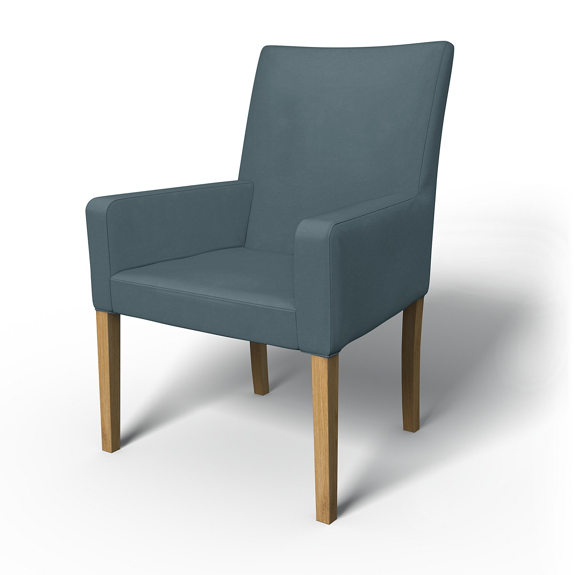 IKEA - Henriksdal, Chair cover w/ armrests, short, Duck Egg, Velvet - Bemz