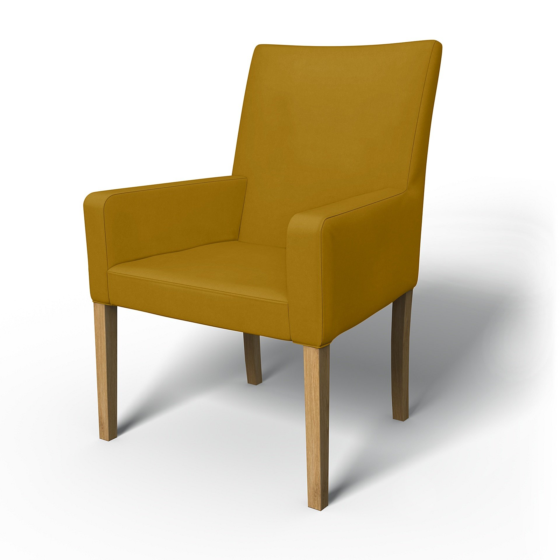 IKEA - Henriksdal, Chair cover w/ armrests, short, Dijon, Velvet - Bemz