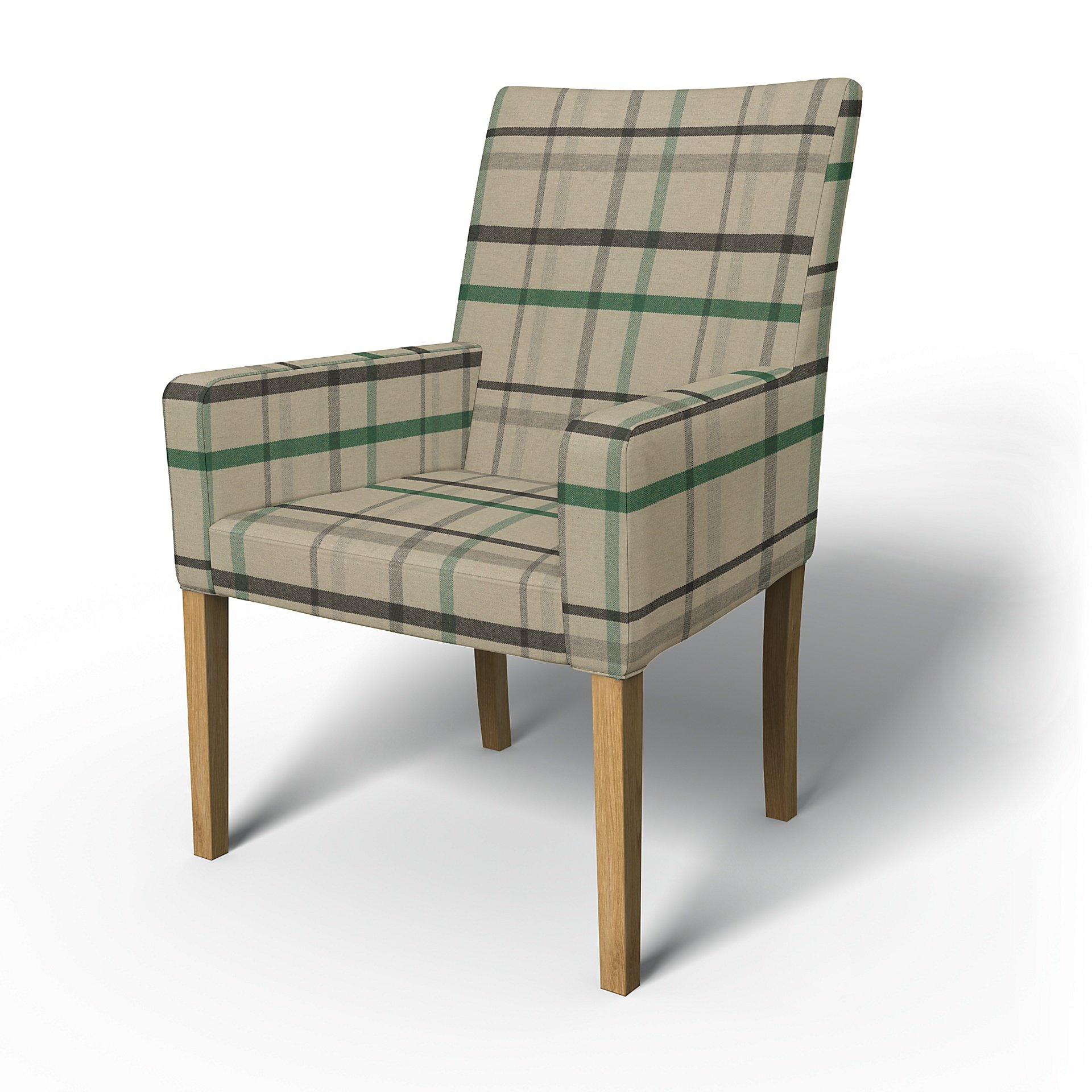 IKEA - Henriksdal, Chair cover w/ armrests, short, Forest Glade, Wool - Bemz
