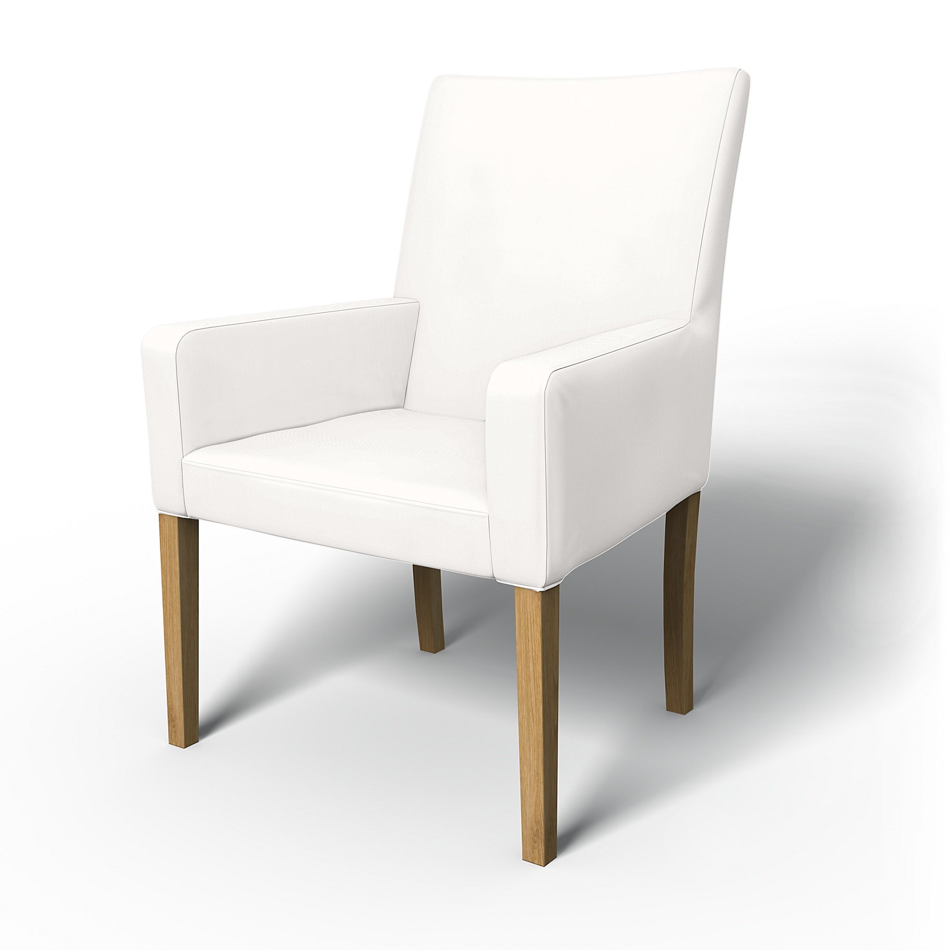 IKEA - Henriksdal, Chair cover w/ armrests, short, Soft White, Linen - Bemz
