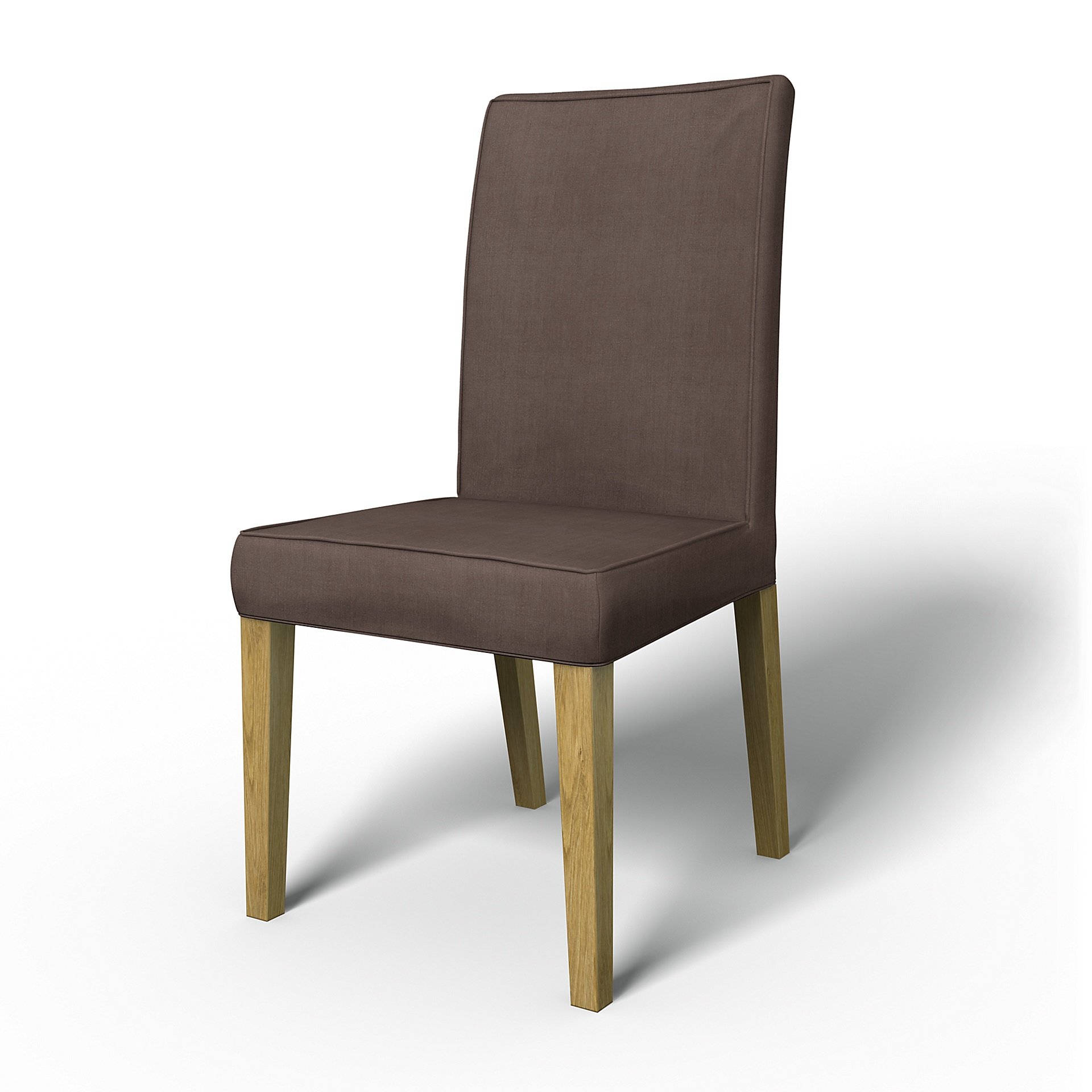 IKEA - Henriksdal Dining Chair Cover with piping (Standard model), Cocoa, Linen - Bemz