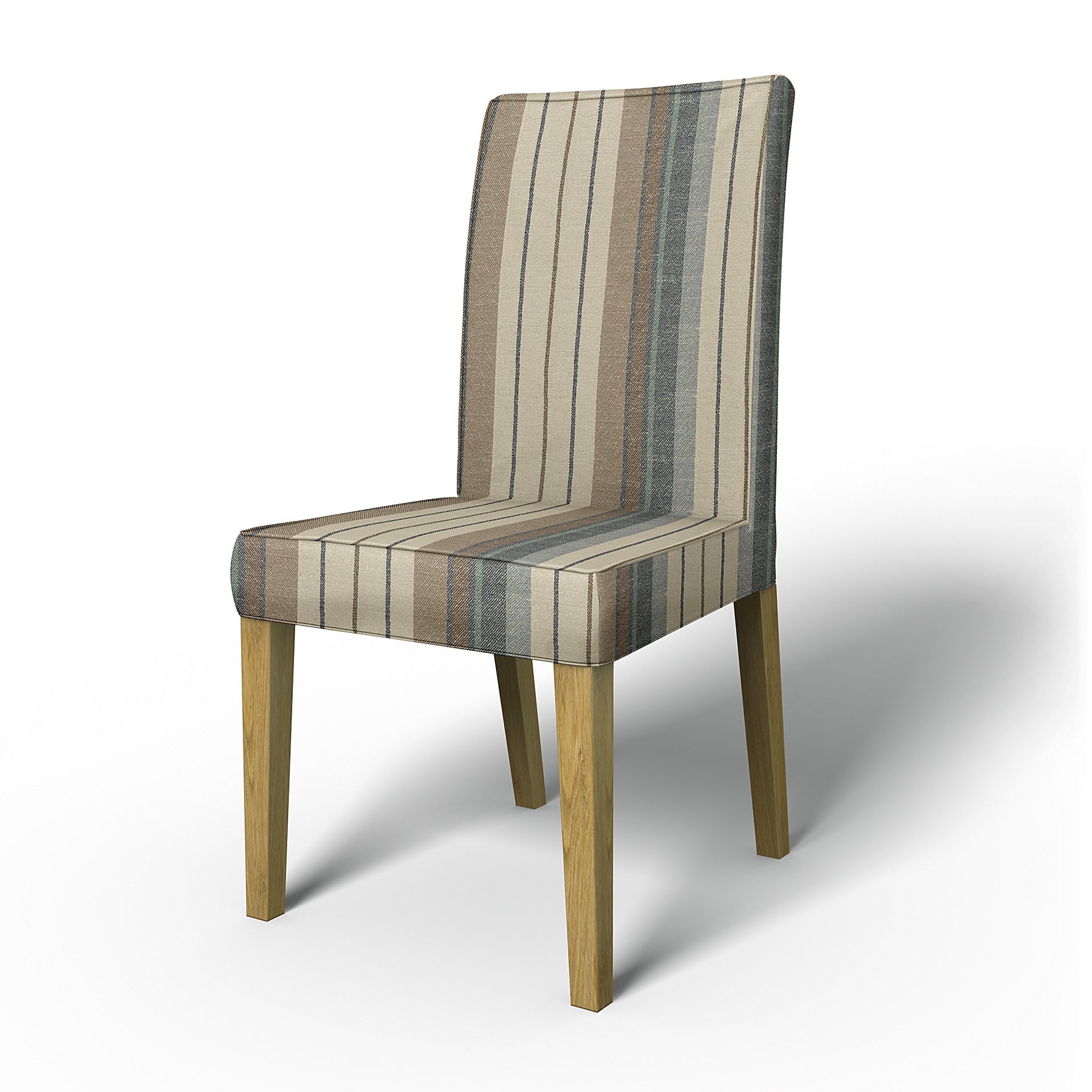 IKEA - Henriksdal Dining Chair Cover with piping (Standard model), Soft Oak, Cotton - Bemz