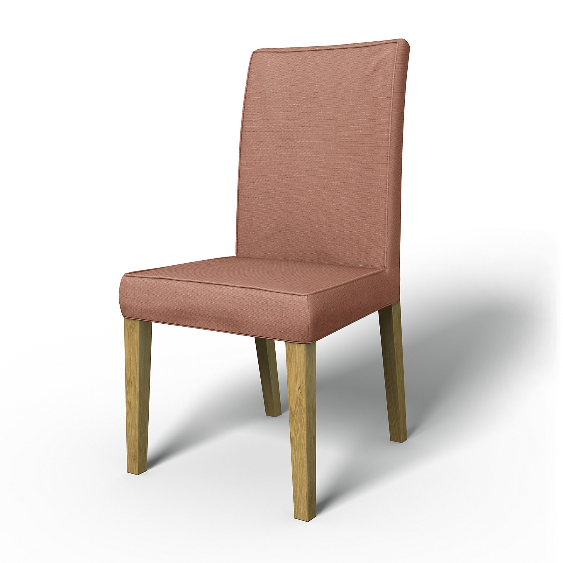 IKEA - Henriksdal Dining Chair Cover with piping (Standard model), Dusty Pink, Outdoor - Bemz