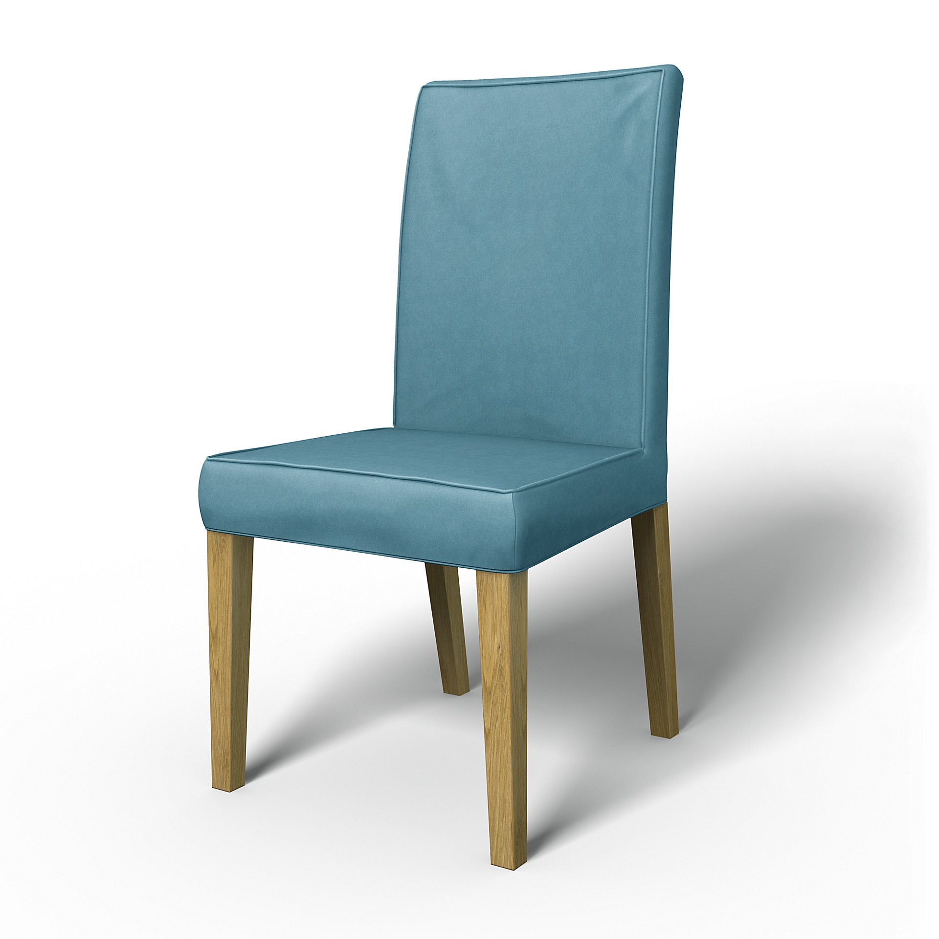 IKEA - Henriksdal Dining Chair Cover with piping (Standard model), Dusk Blue, Outdoor - Bemz