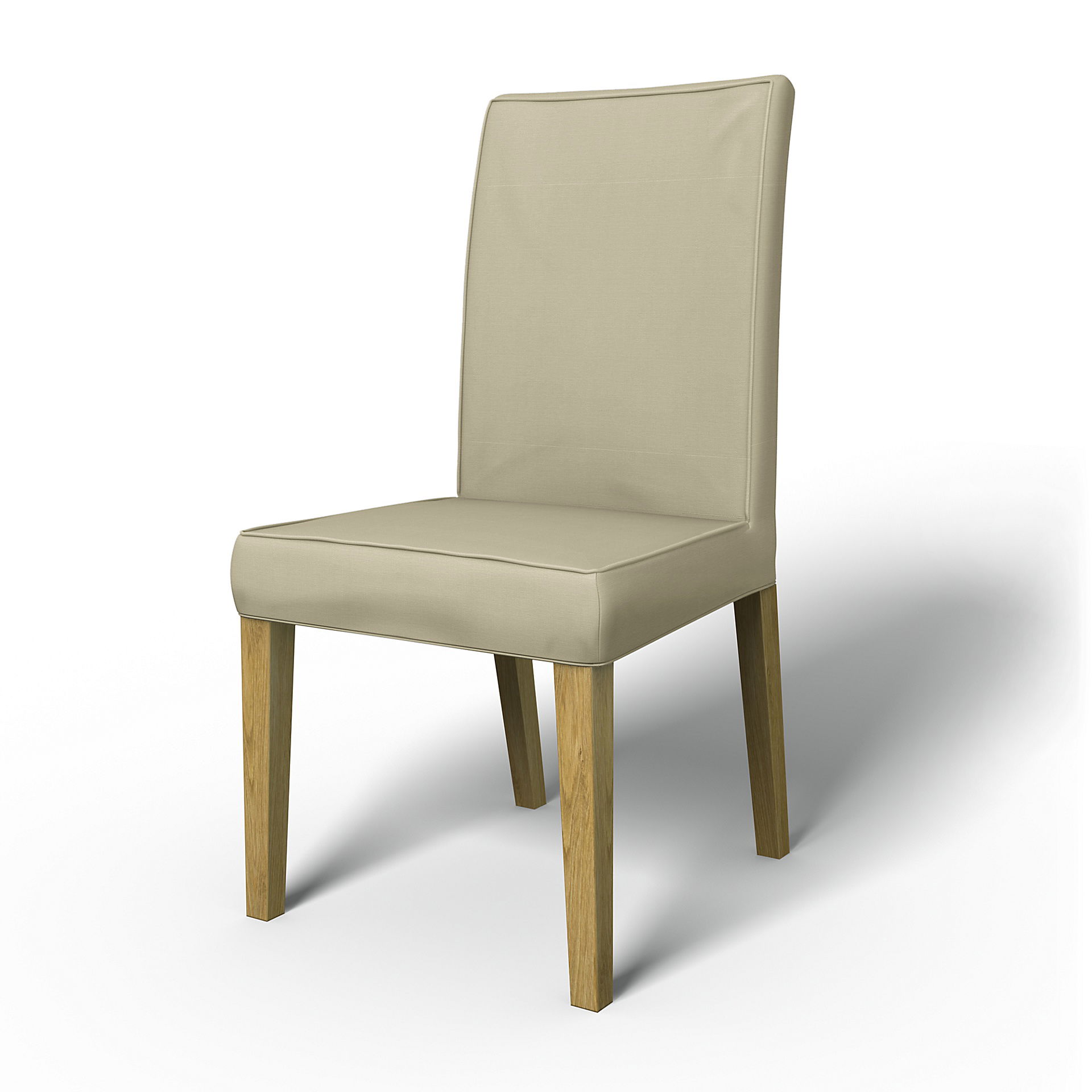 IKEA - Henriksdal Dining Chair Cover with piping (Standard model), Sand Beige, Cotton - Bemz