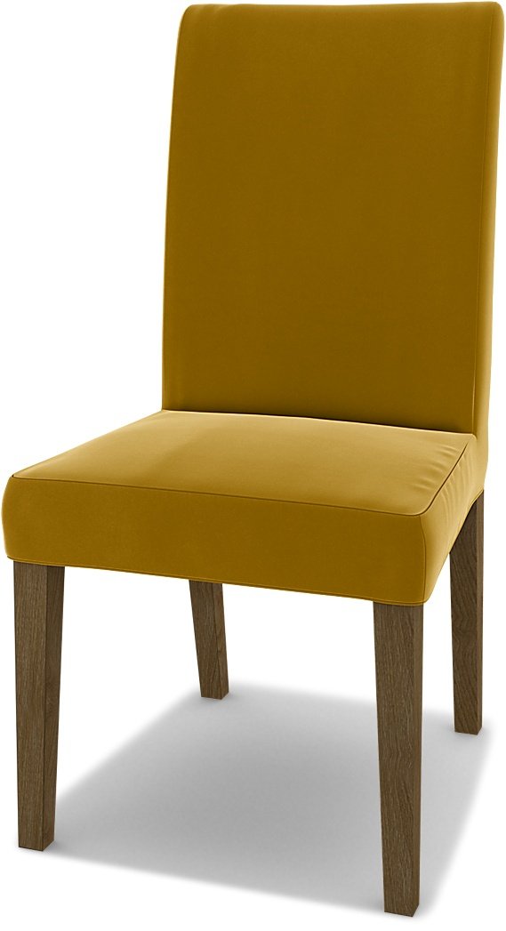 IKEA - Henriksdal Dining Chair Cover (Standard model), Dijon, Velvet - Bemz