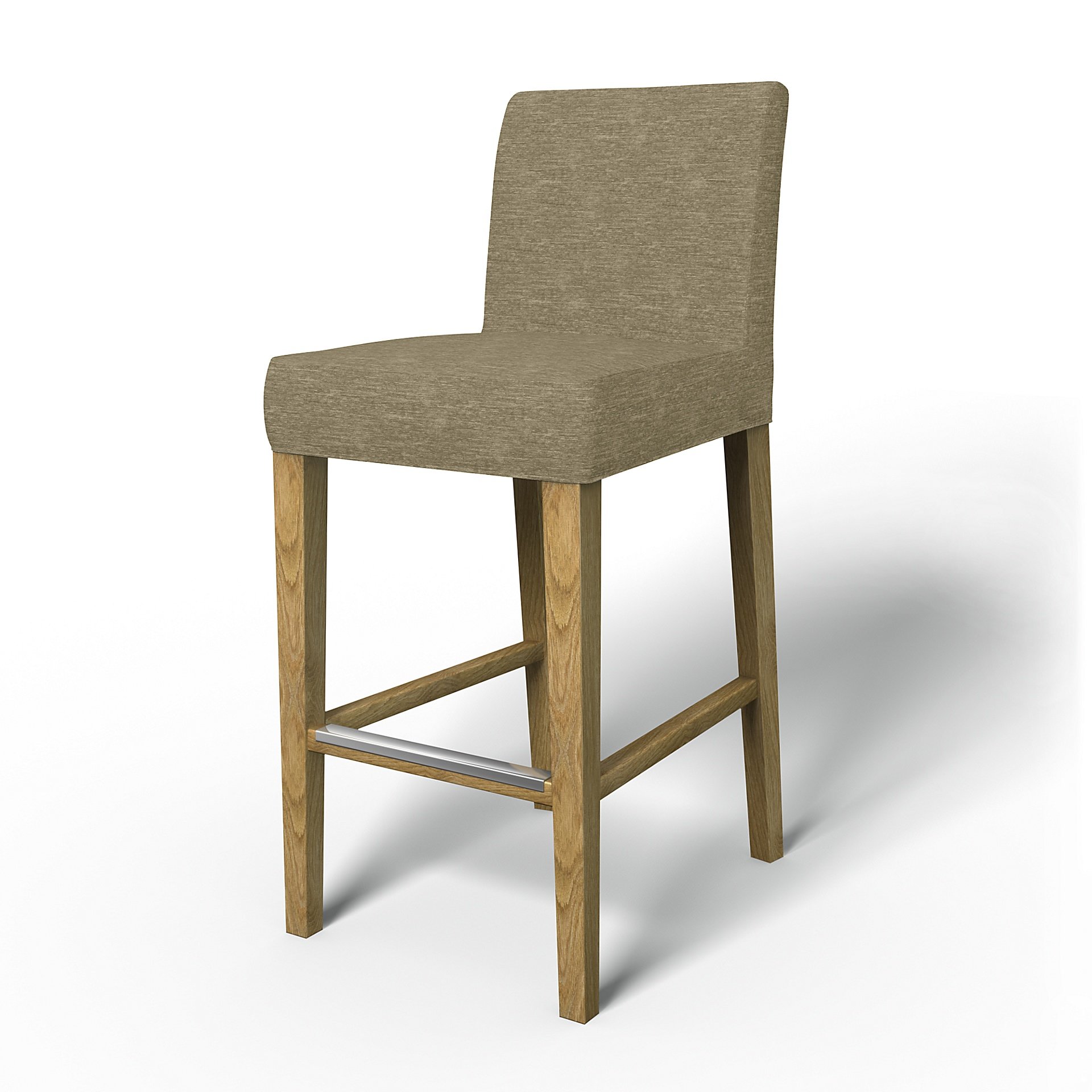 IKEA - Överdrag till Henriksdal barstol (Standard modell), Beige, Sammet - Bemz