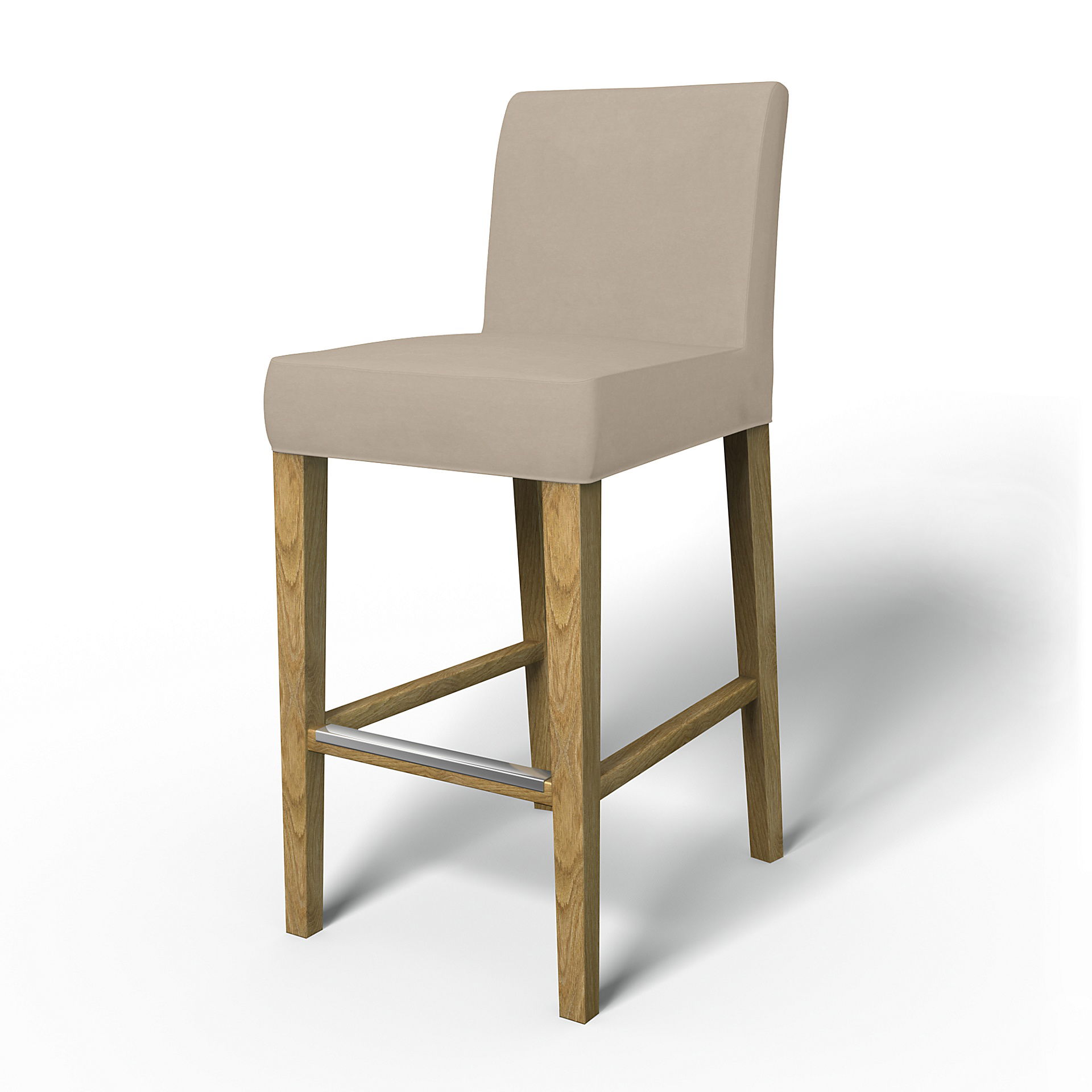 IKEA - Henriksdal Barstool Cover (Standard model), Feather, Velvet - Bemz
