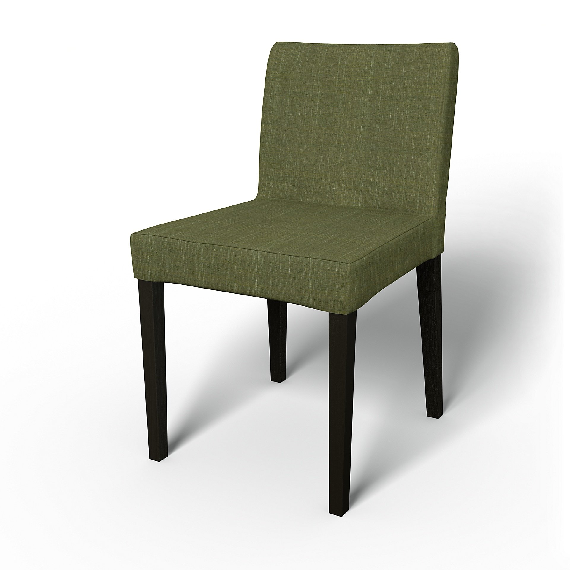 IKEA - Henrik Dining Chair Cover, Moss Green, Boucle & Texture - Bemz