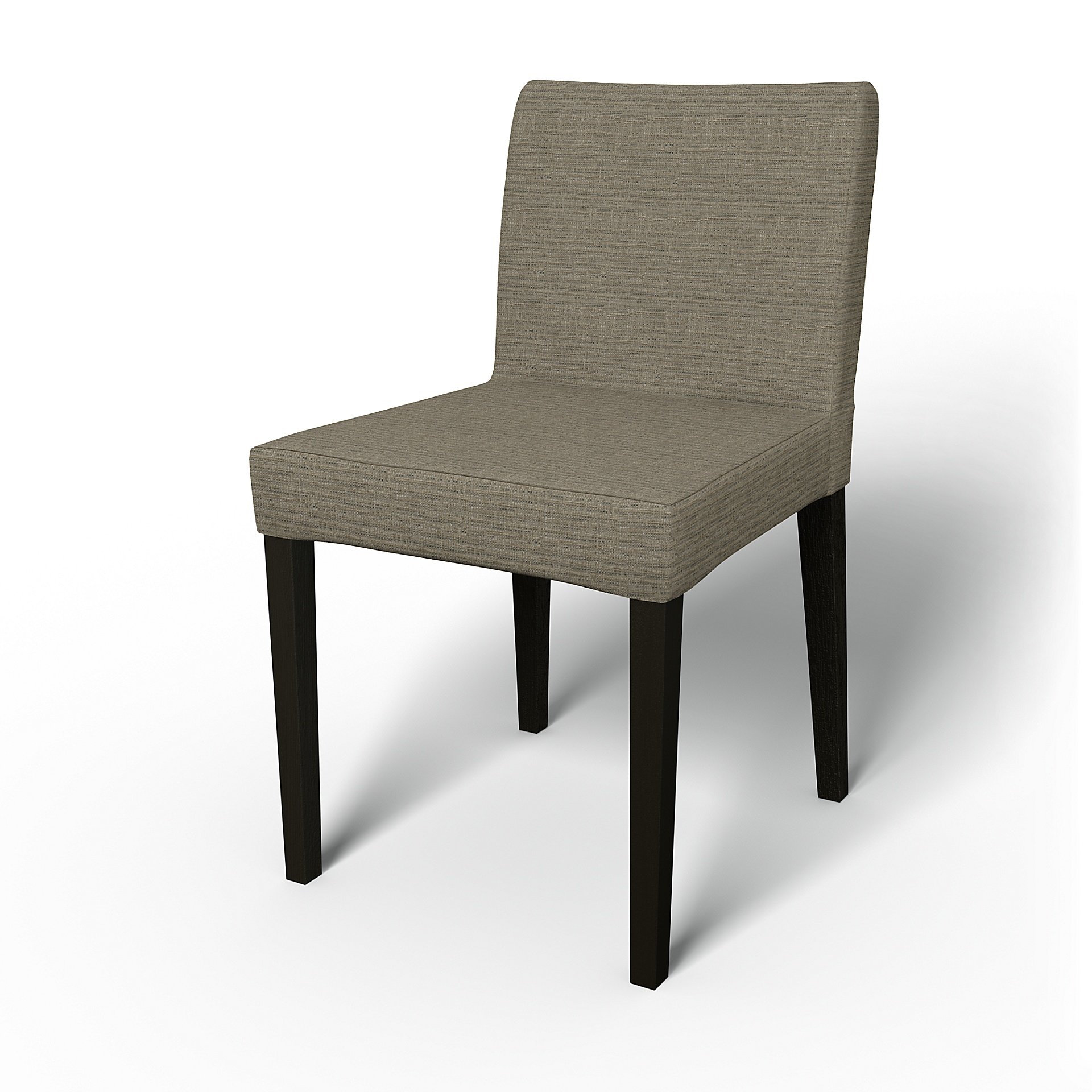 IKEA - Henrik Dining Chair Cover, Mole Brown, Boucle & Texture - Bemz