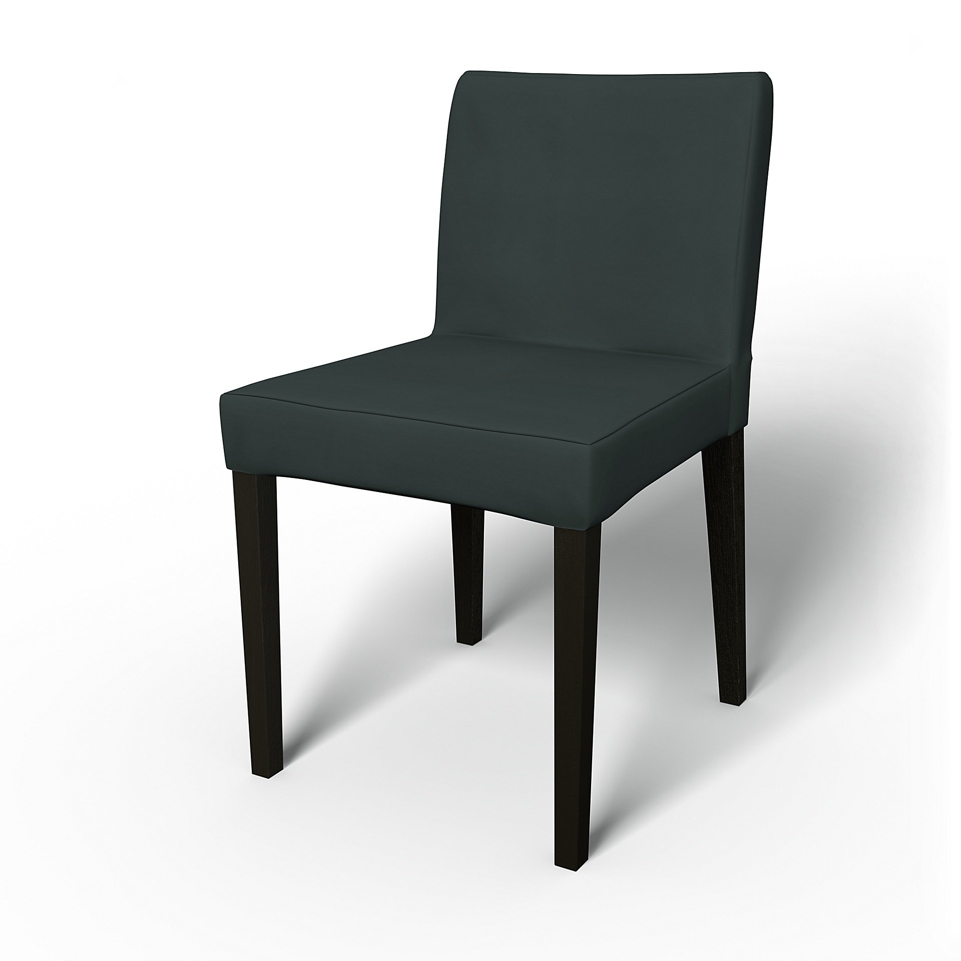 IKEA - Henrik Dining Chair Cover, Graphite Grey, Cotton - Bemz