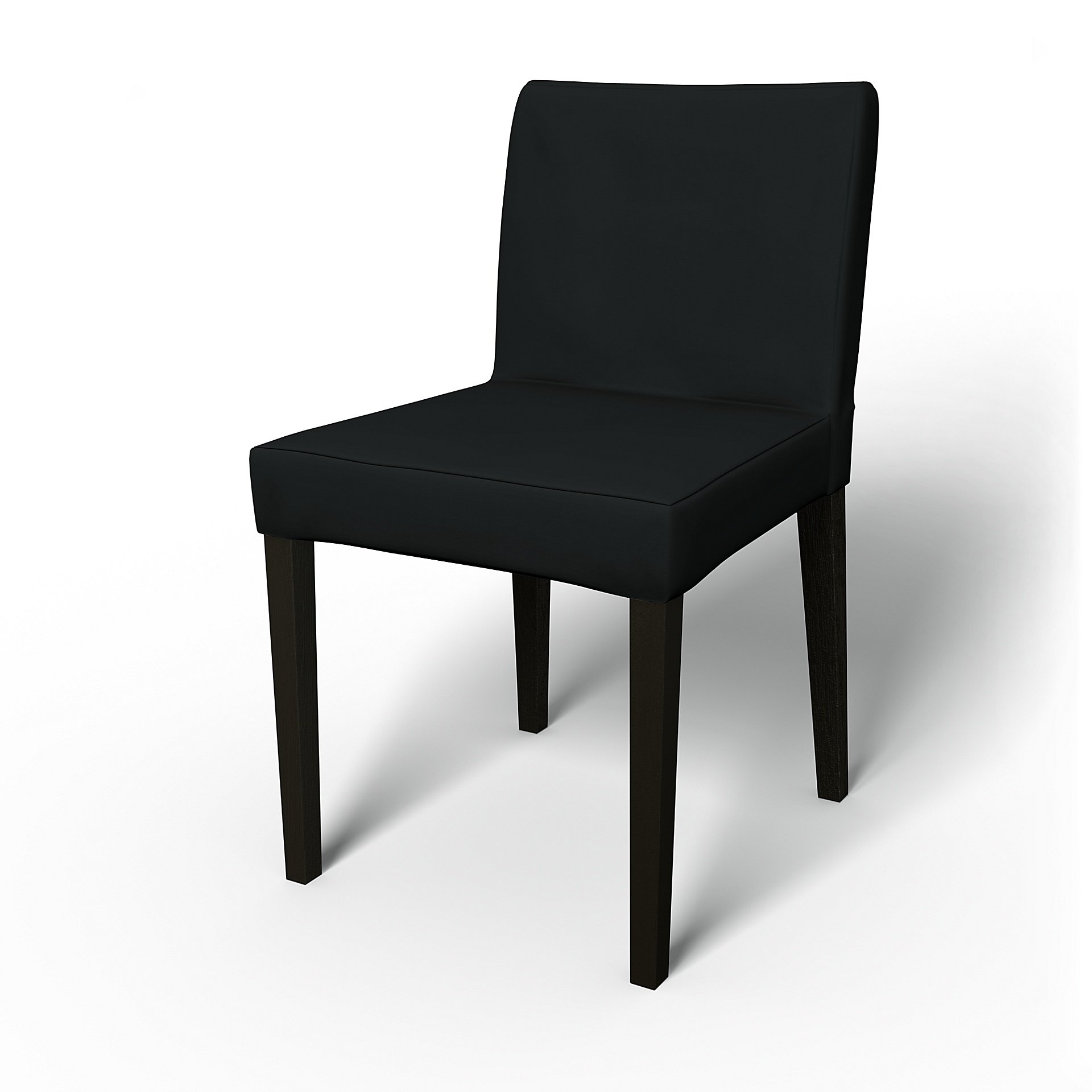 IKEA - Henrik Dining Chair Cover, Jet Black, Cotton - Bemz