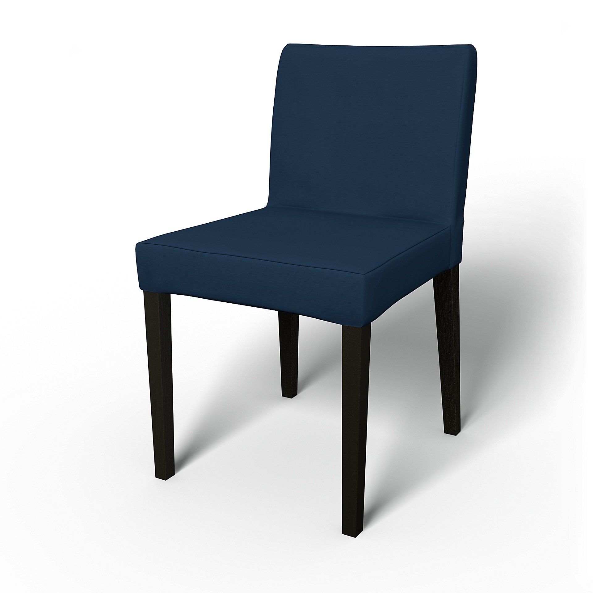 IKEA - Henrik Dining Chair Cover, Deep Navy Blue, Cotton - Bemz