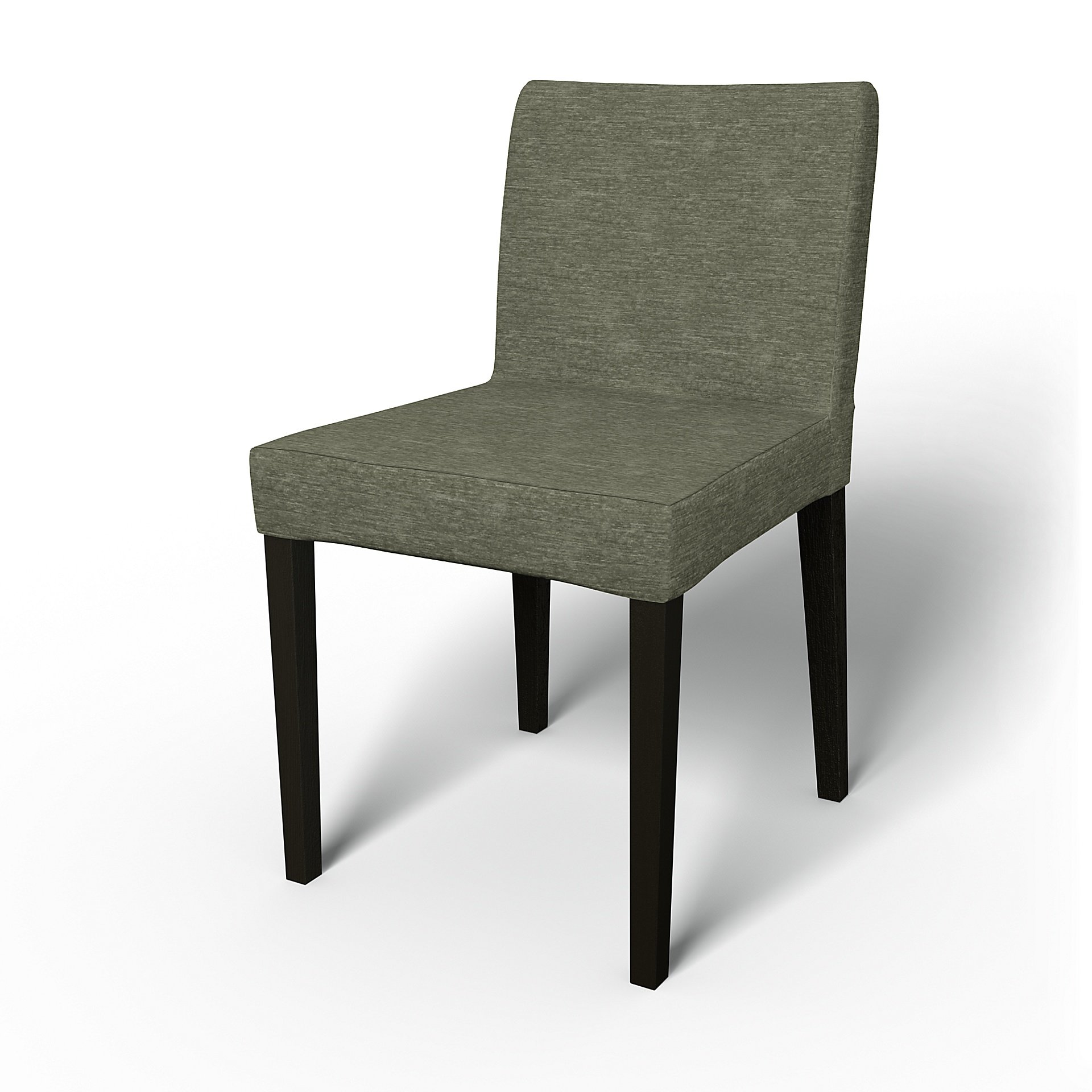 IKEA - Henrik Dining Chair Cover, Green Grey, Velvet - Bemz