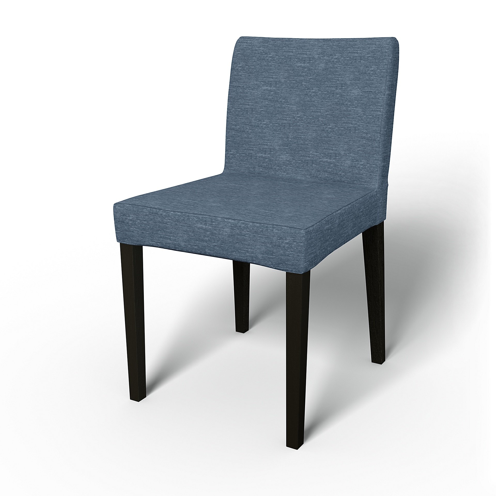 IKEA - Henrik Dining Chair Cover, Mineral Blue, Velvet - Bemz
