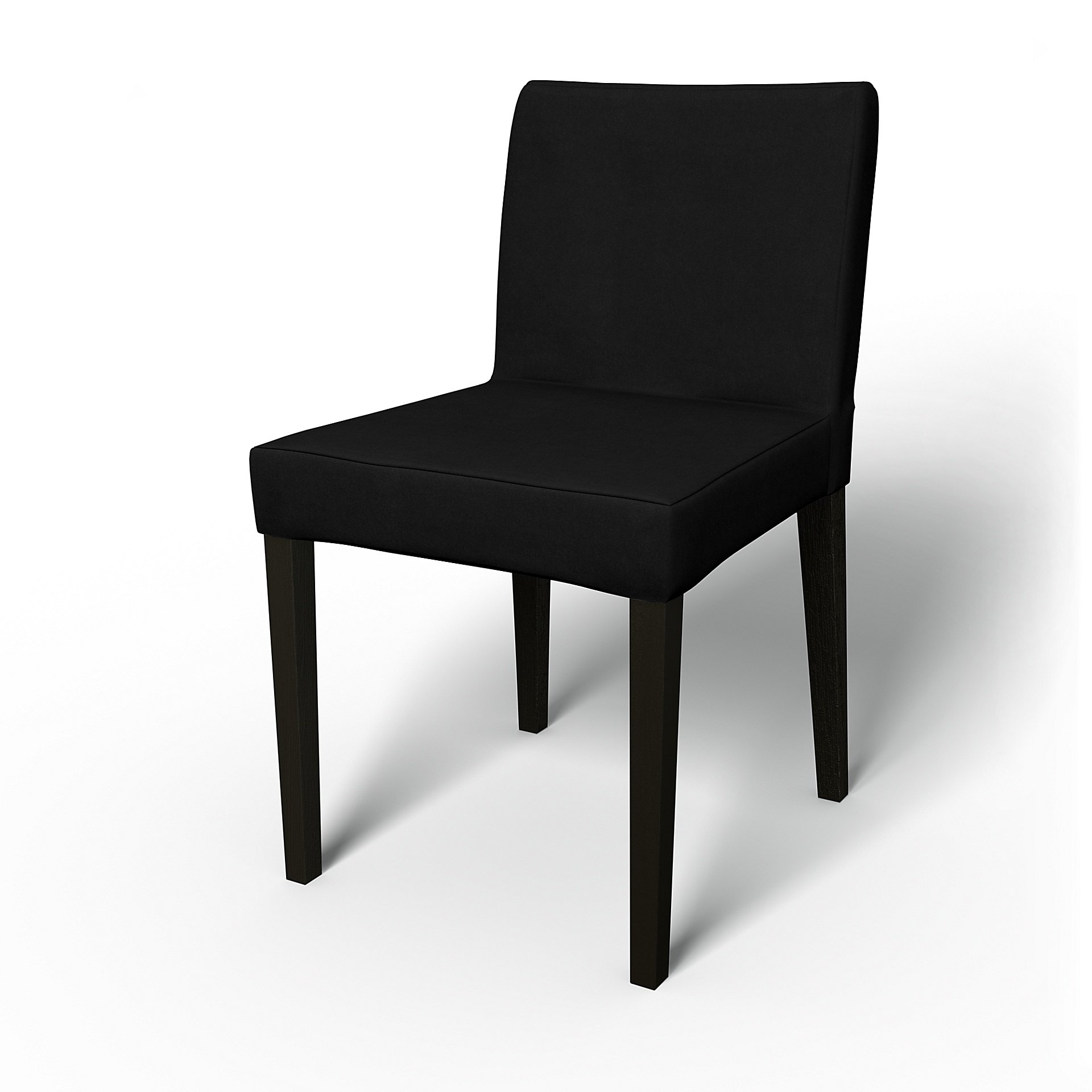 IKEA - Henrik Dining Chair Cover, Black, Velvet - Bemz