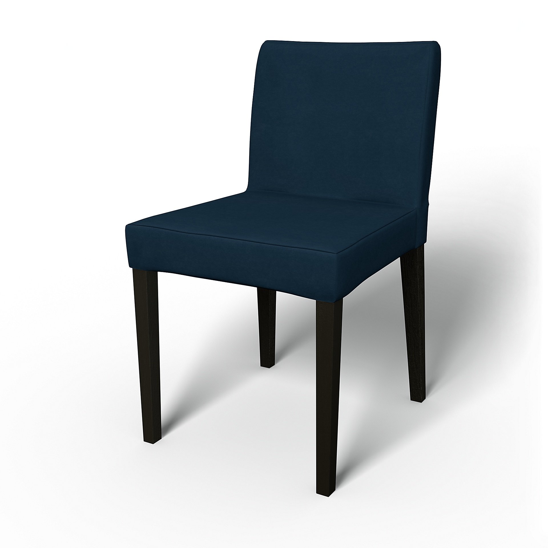 IKEA - Henrik Dining Chair Cover, Midnight, Velvet - Bemz