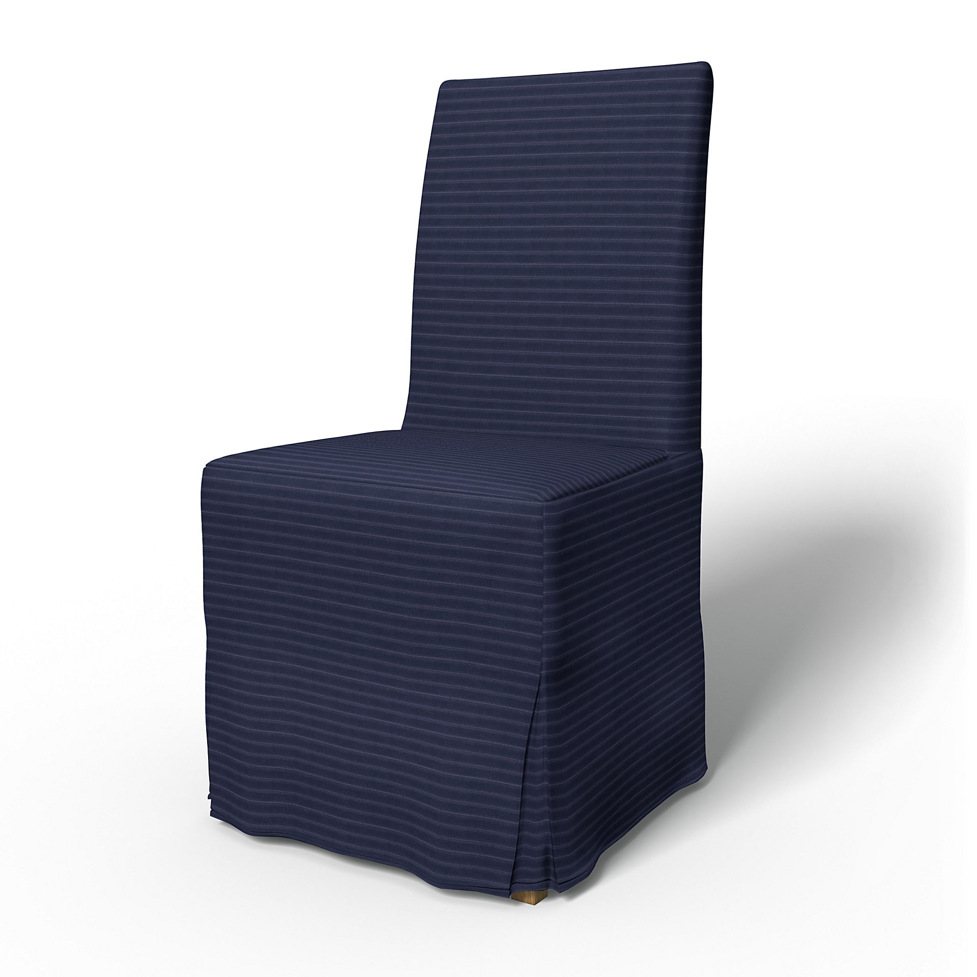 IKEA - Henriksdal Dining Chair Cover Long Skirt with Box Pleat (Standard model), Volcanic Ash, Corduroy - Bemz