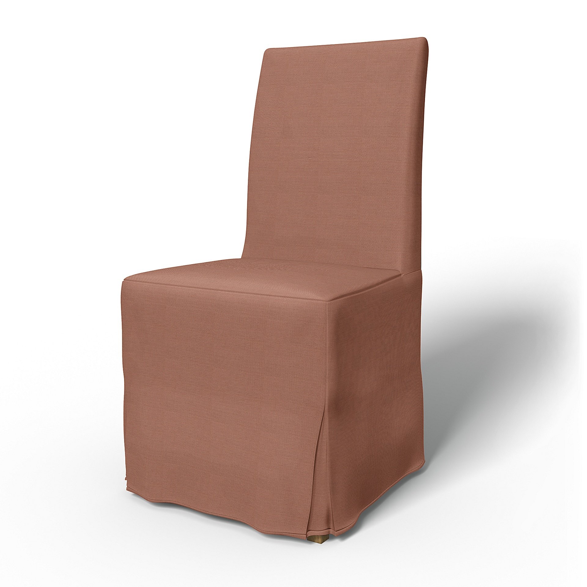 IKEA - Henriksdal Dining Chair Cover Long Skirt with Box Pleat (Standard model), Dusty Pink, Outdoor