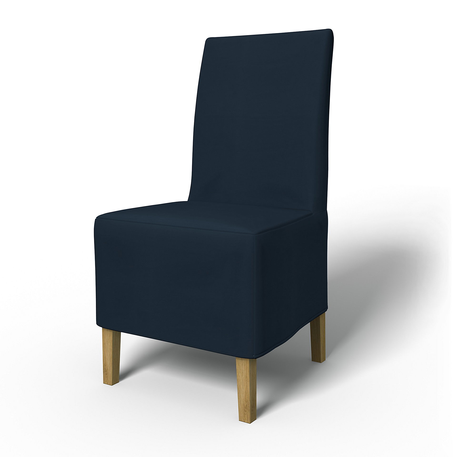 IKEA - Överdrag till Henriksdal stol Medellång kappa (standard modell), Navy Blue, Bomull - Bemz